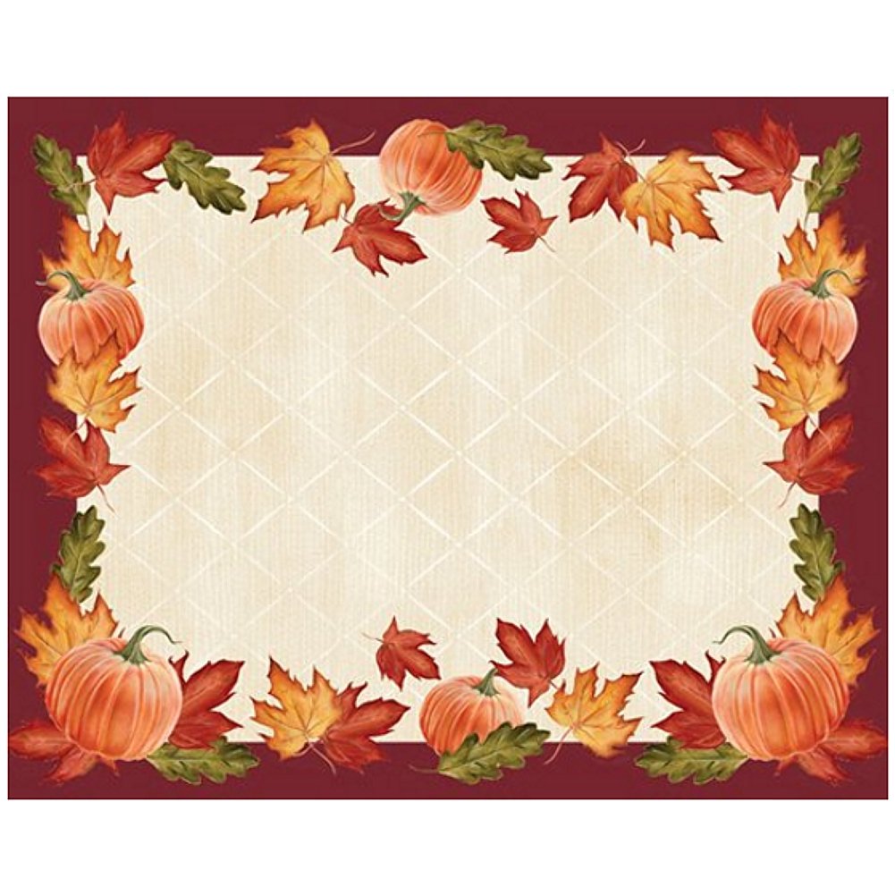 Creative Converting PLACEMATS, PUMPKINS/LEAVES, One size, Orange