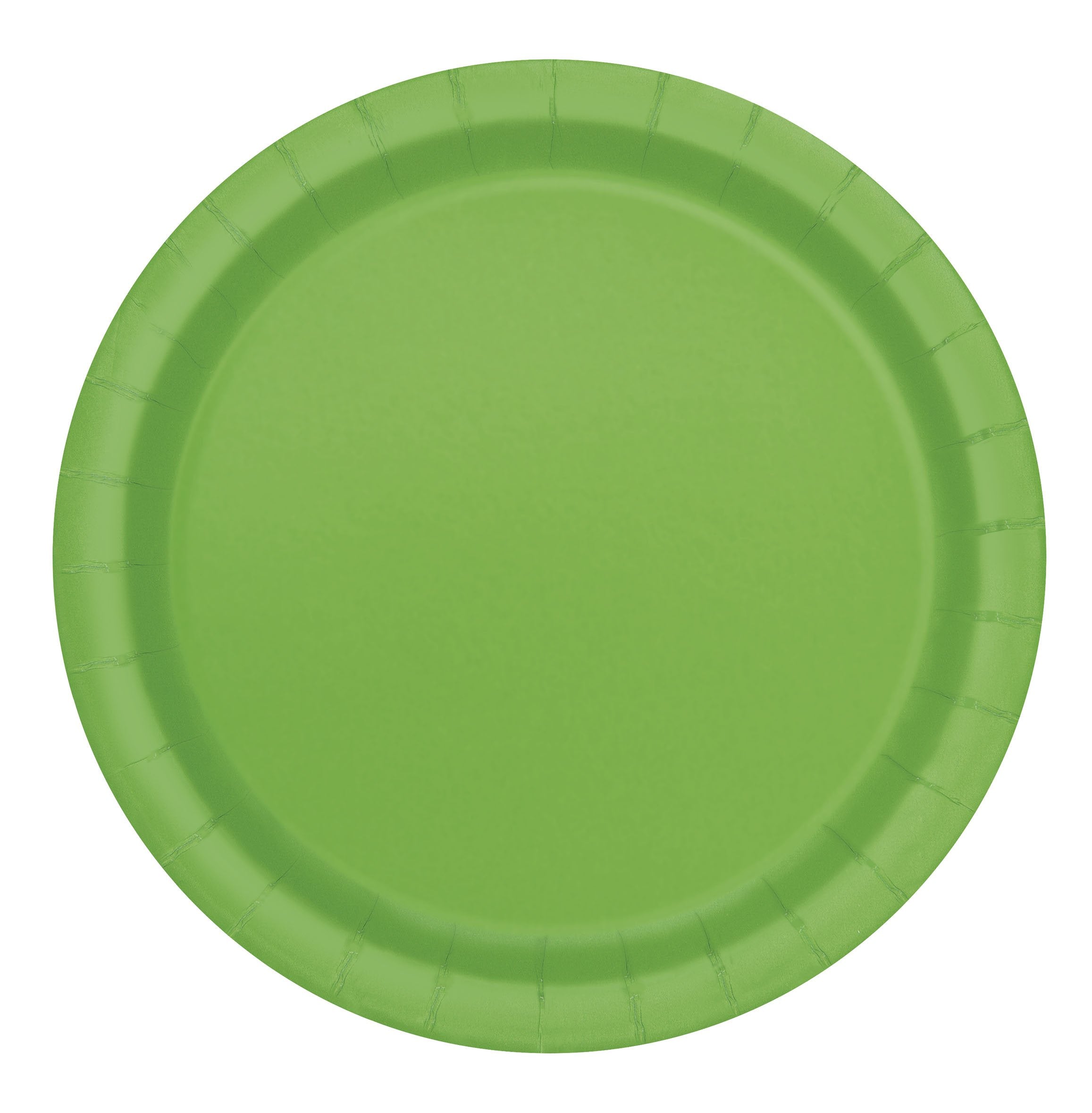 Lime Green Solid Round Dessert Paper Plates - 7'' (Pack Of 20) - Vibrant Party Plates For Appetizing Treats - Perfect For Birthd