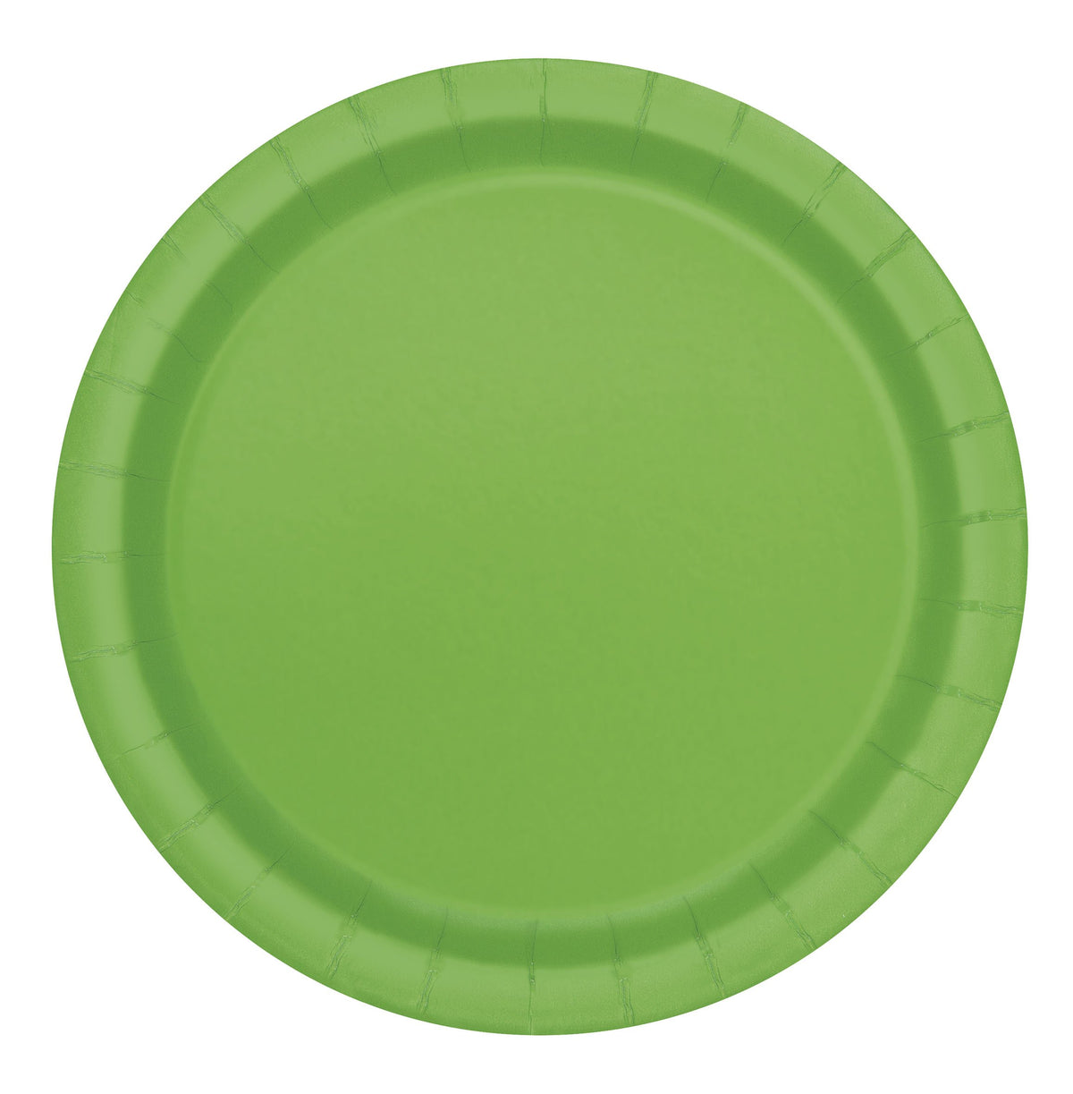 Lime Green Solid Round Dessert Paper Plates - 7'' (Pack Of 20) - Vibrant Party Plates For Appetizing Treats - Perfect For Birthd