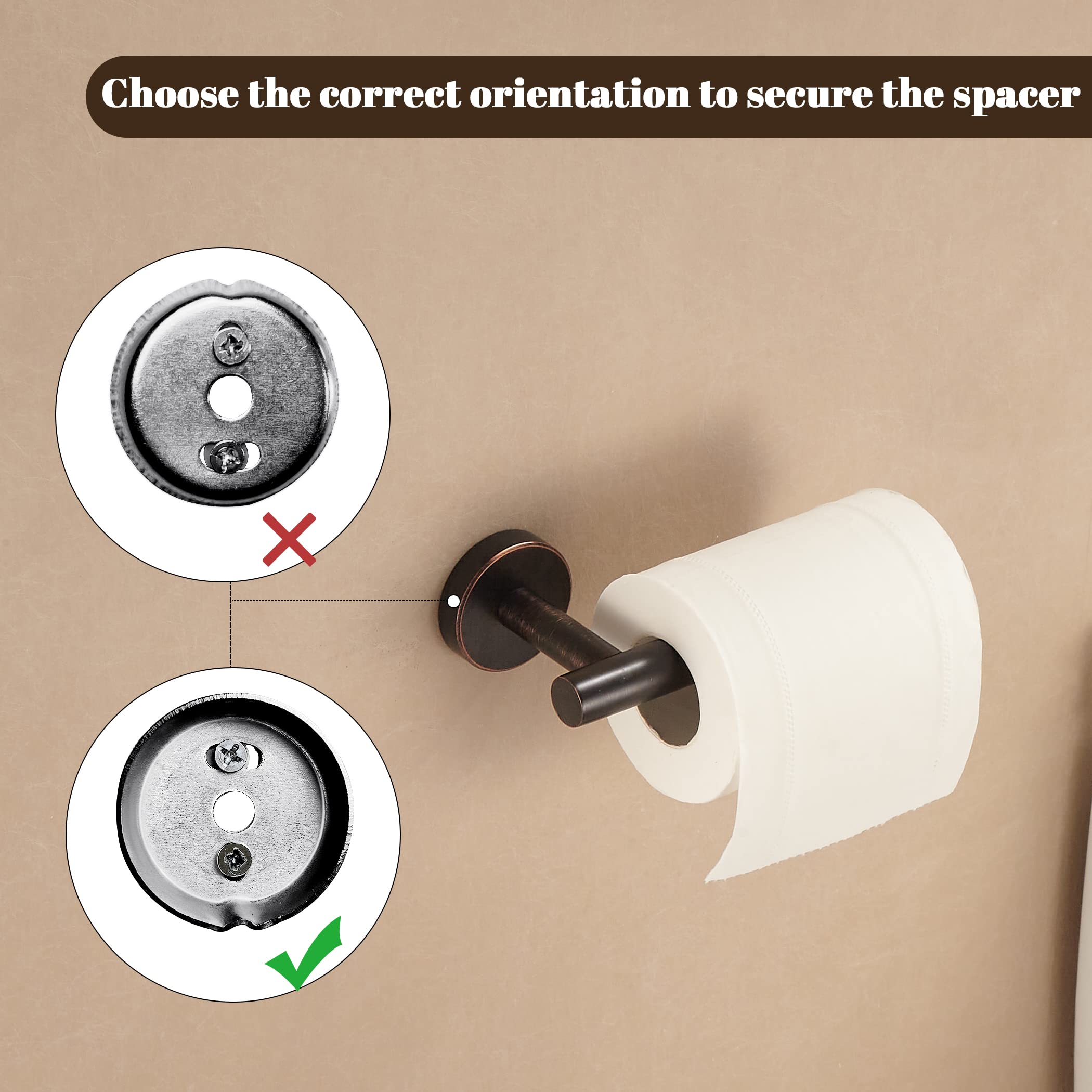 Bronze Toilet Paper Holder Hand Towel Holder, Oil Rubbed Towel Ring Toilet Tissue Holder Set, Farmhouse Toilet Paper Roll Holder