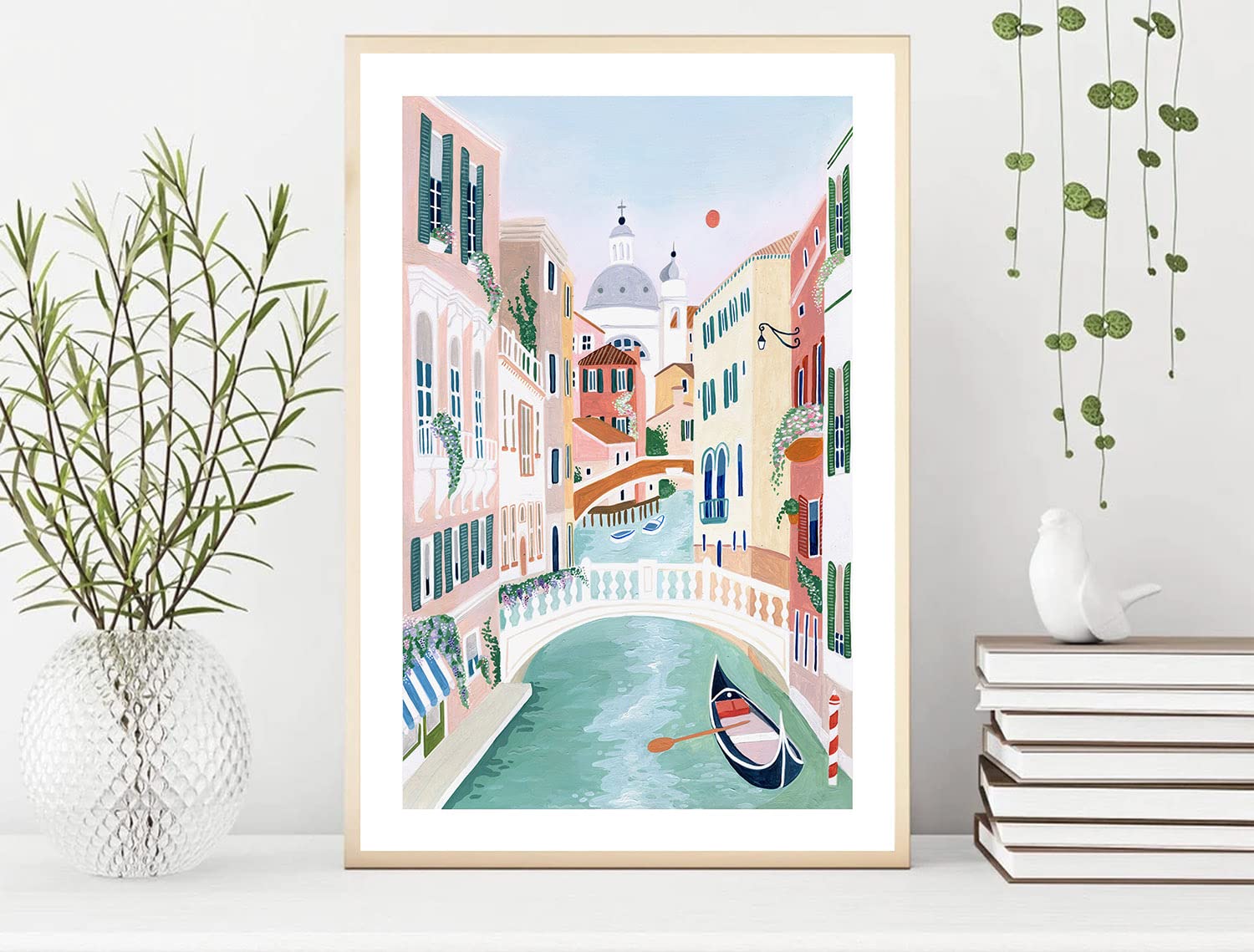Nationcog Venice Art Print, Venezia Italy Art Print, Venice Painting, Travel Gift, Travel Poster, Engagement, Wedding, Anniversa