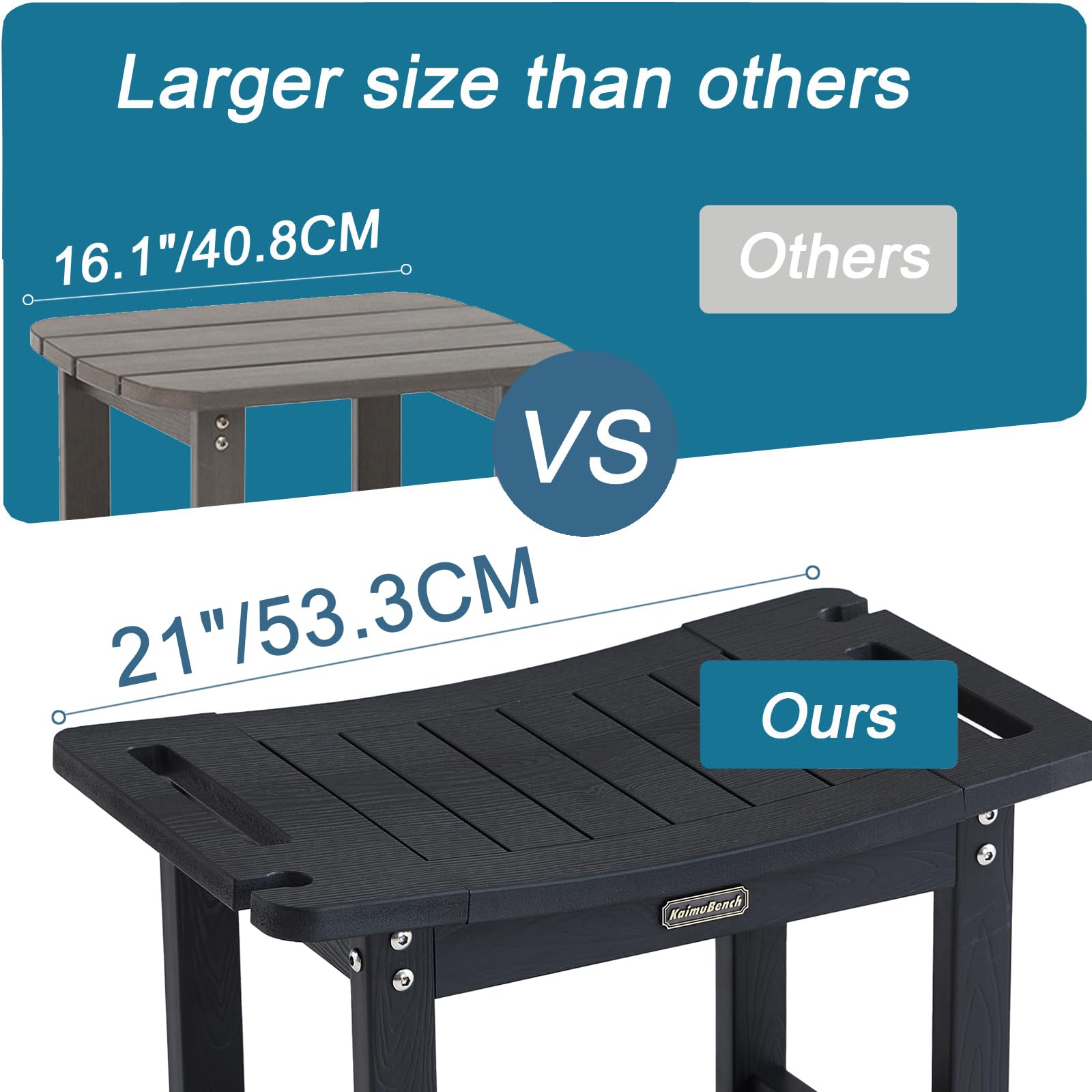 Shower Bench Seat For Shaving Legs, Waterproof Shower Stool For Inside Shower With Handles & Shower Head Holder, Bathroom Shower