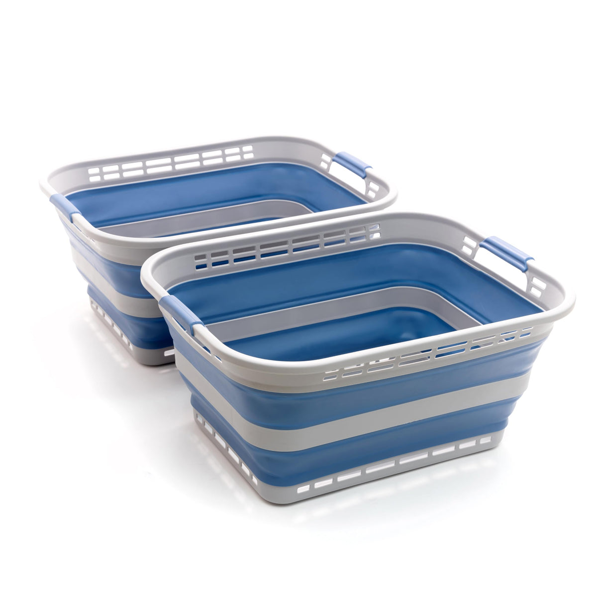 Sammart 42L (11 Gallons) Collapsible Plastic Laundry Basket - Portable Pop Up Storage Container/Organizer - Portable Hamper - Sp