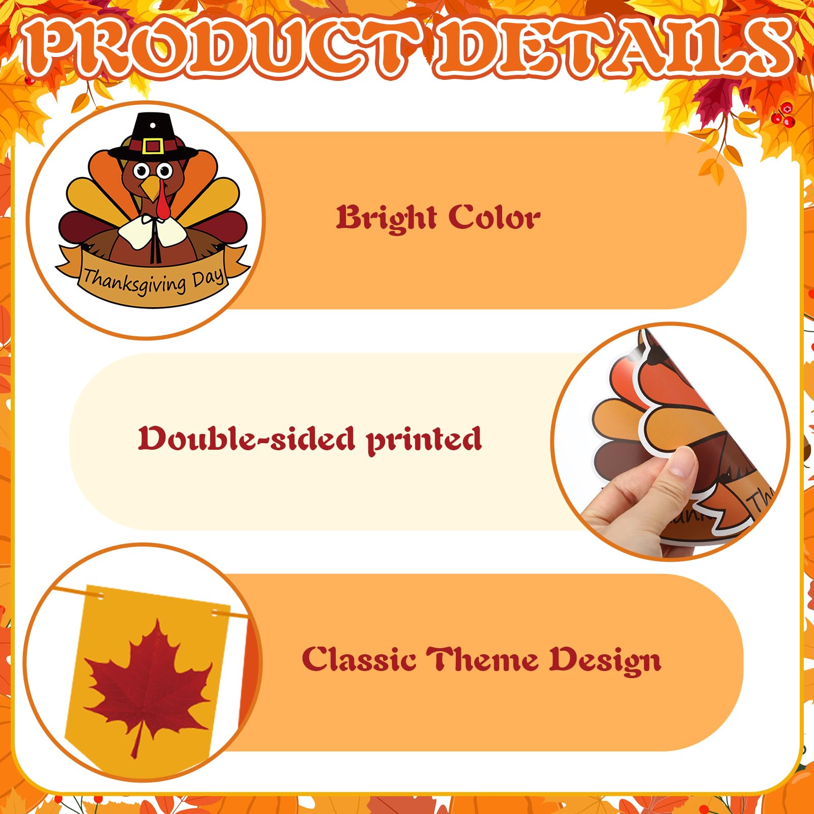 Epakh 51 Pcs Thanksgiving Party Decorations Give Thanks Banner Turkey Pumpkin Harvest Hanging Swirls Thanksgiving Party Ceiling