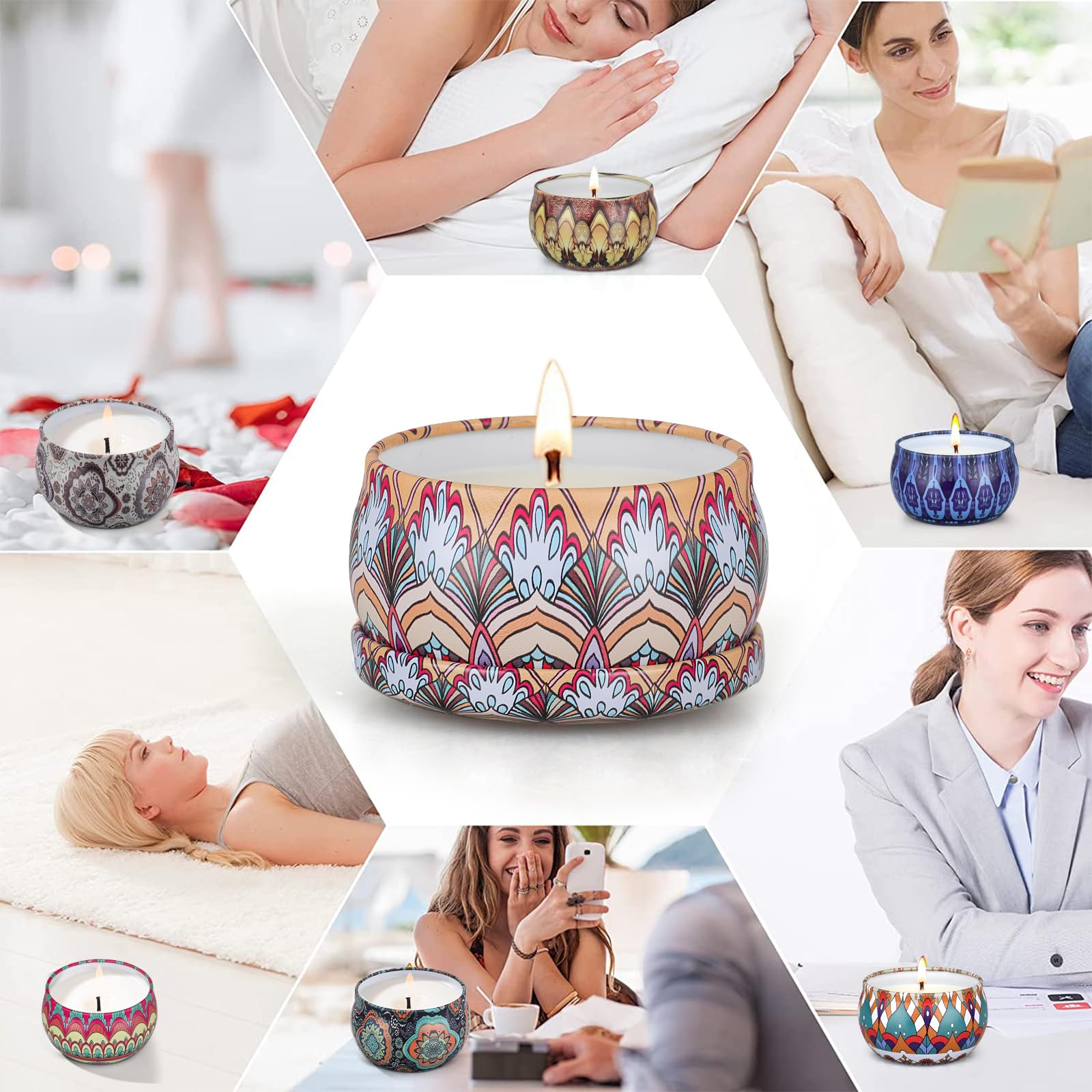 12 Pack Scented Candles Clearance, Valentines Day Gifts for Women, Candles for Home Scented Long Lasting Natural Soy Candles, Wo