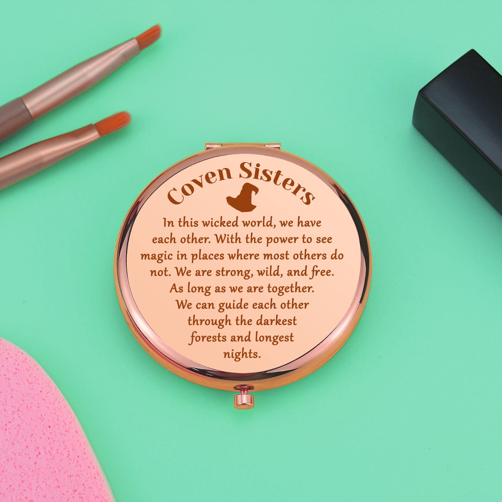 Witchy Gifts Witch Stuff Compact Makeup Mirror For Coven Sister Birthday Gifts For Witchcraft Lover Witchy Friend Gifts Hallowee