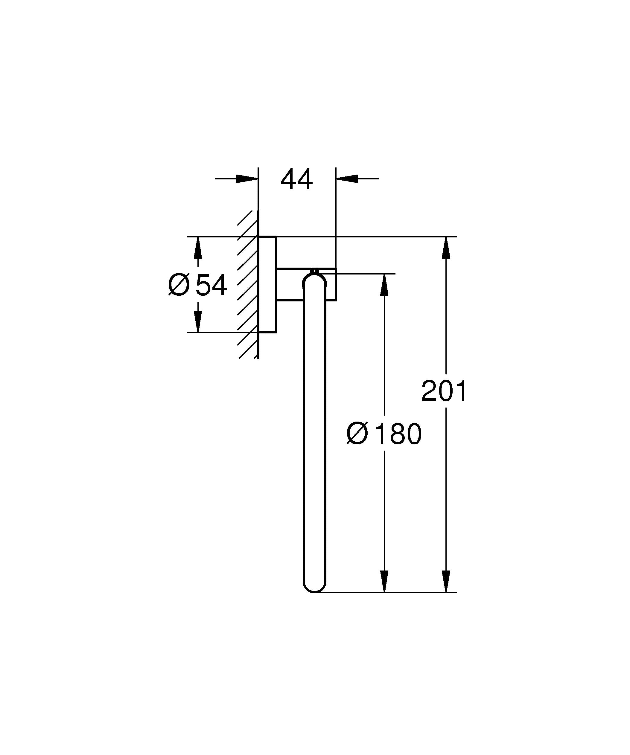 Grohe 40365001 Essentials Metal 7.48-In. Towel-Ring, Starlight Chrome