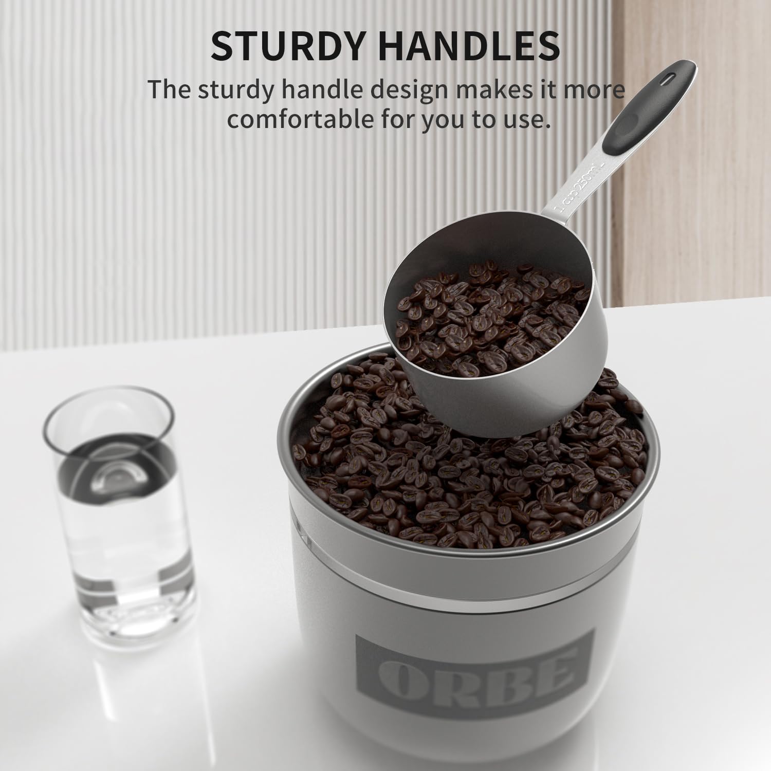 Enloy Stainless Steel Measuring Cups And Spoons Set Of 10 Piece, Soft Silicone Handles And Clearly Scale, Nesting Liquid Measuri