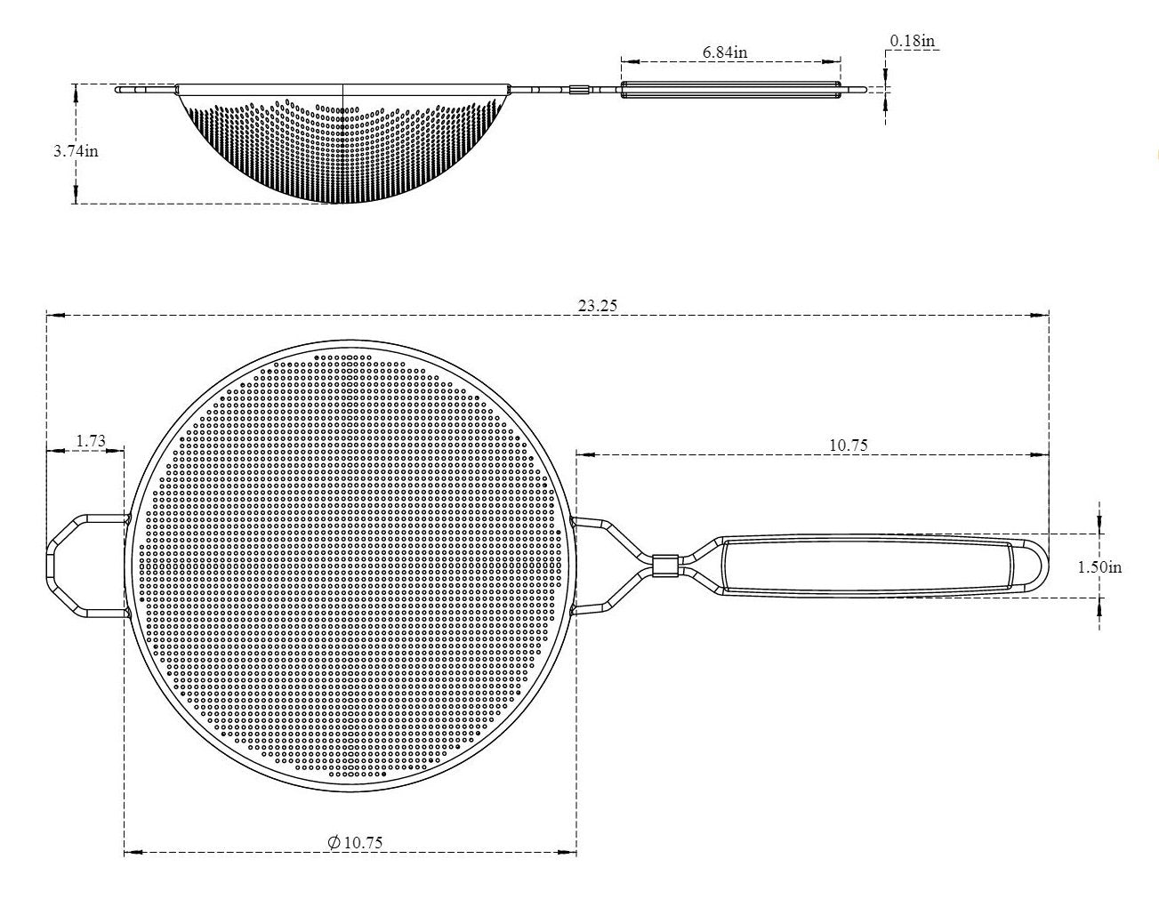 Krome 10.75 Inch Stainless Steel Fine Double Mesh Strainer, Stainless Steel Strainers With Comfortable Wooden Handle Grip For Ho
