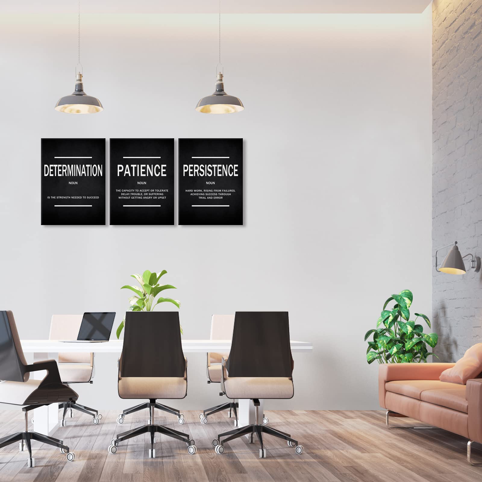 KAWAHONE Inspiration Quotes Wall Art, Motivational Determination Patience Persistence Poster Positive Affirmations Wall Picture