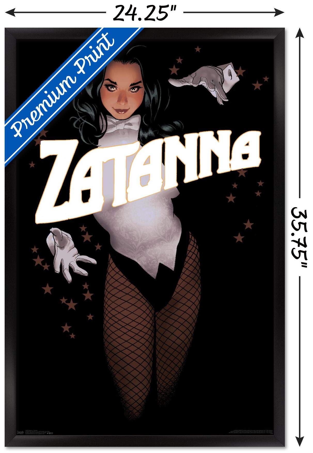 Trends International Dc Comics - Zantanna - Alex Ross Portrait Wall Poster, 22.375'' X 34'', Black Framed Version