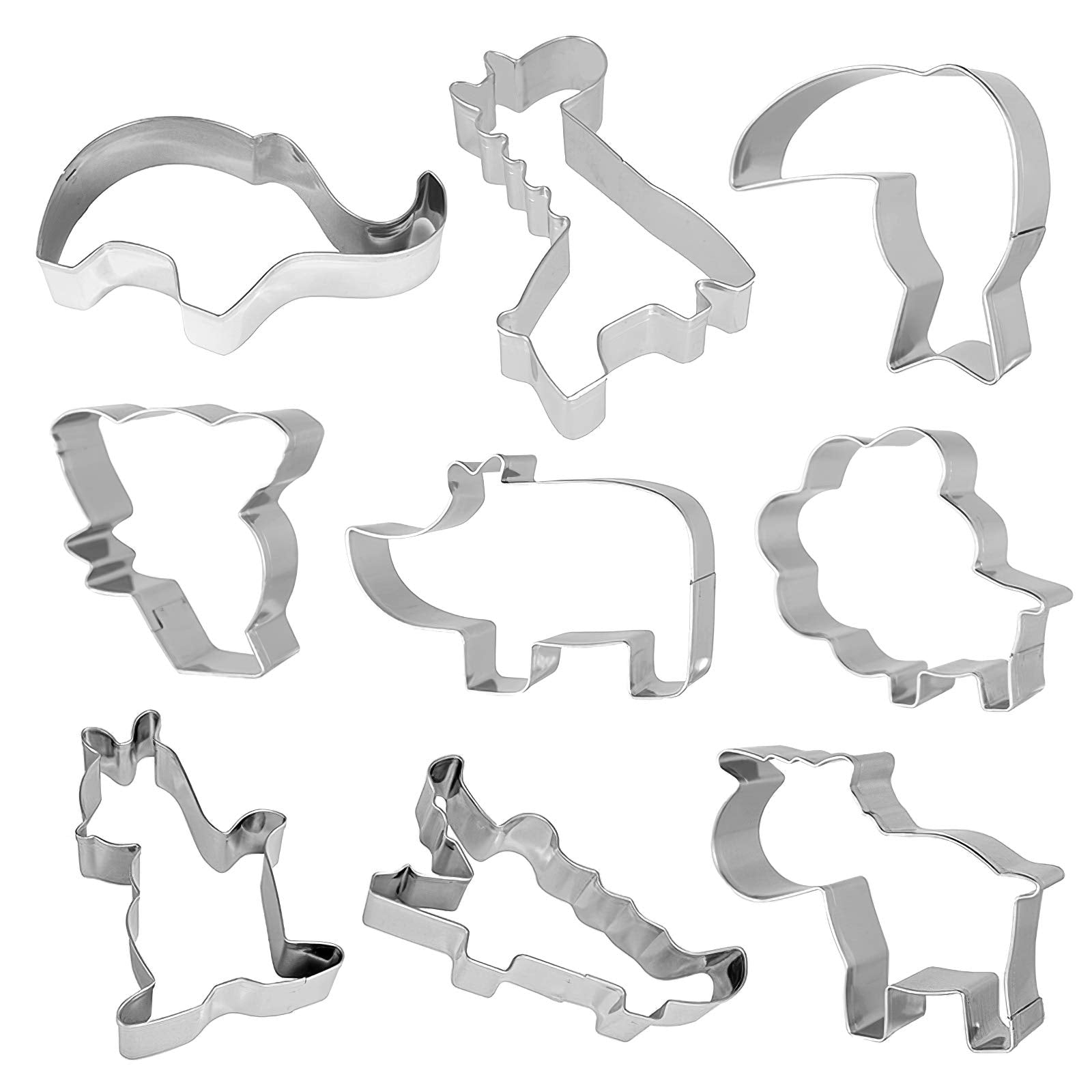 Hengyid Animal Cookie Cutter Set - 9 Pcs Stainless Steel Shaped Cookie Candy Food Cutters Molds For Diy, Kitchen, Baking, Cake,