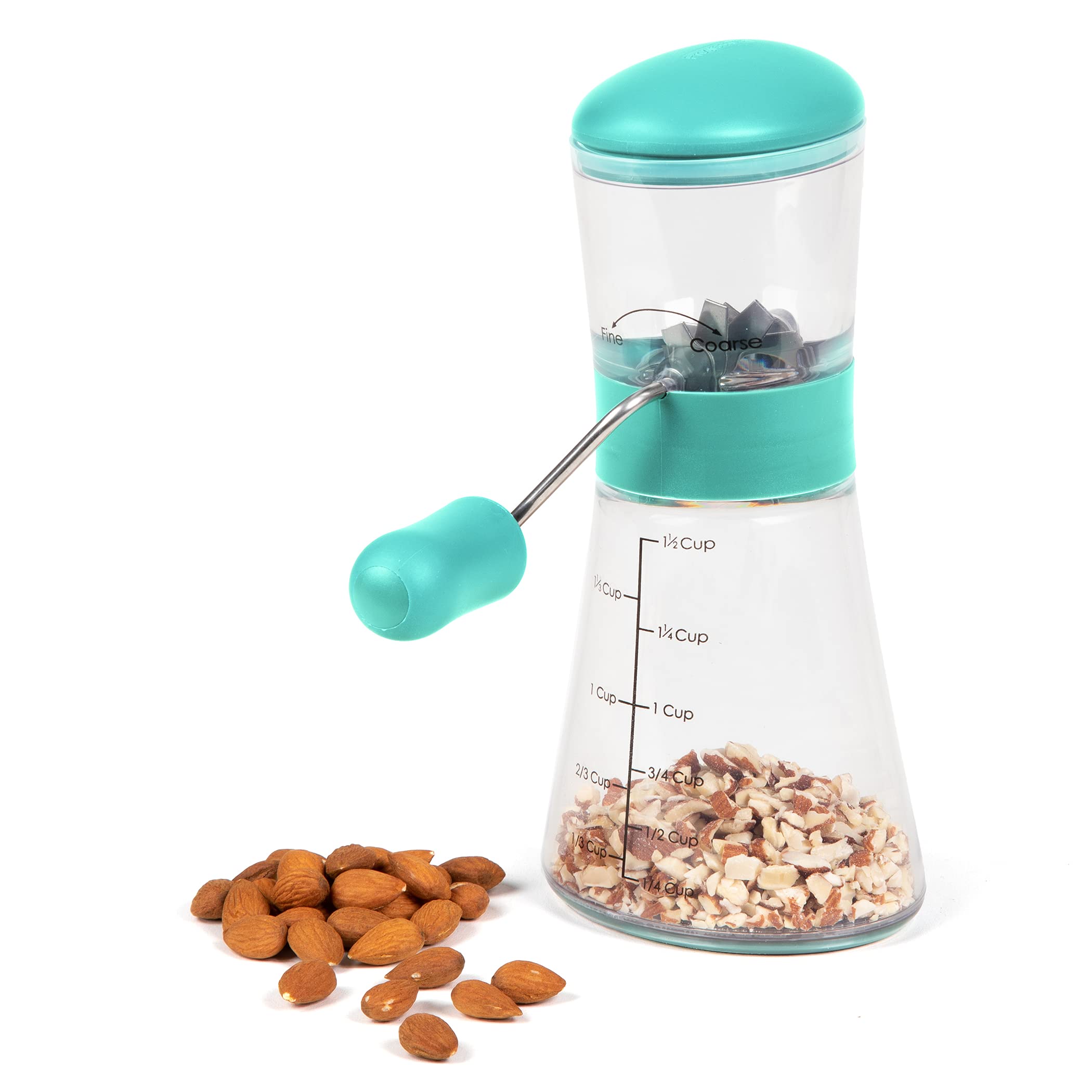 Prepworks By Progressive Nut Chopper With Non-Skid Base, Turquoise