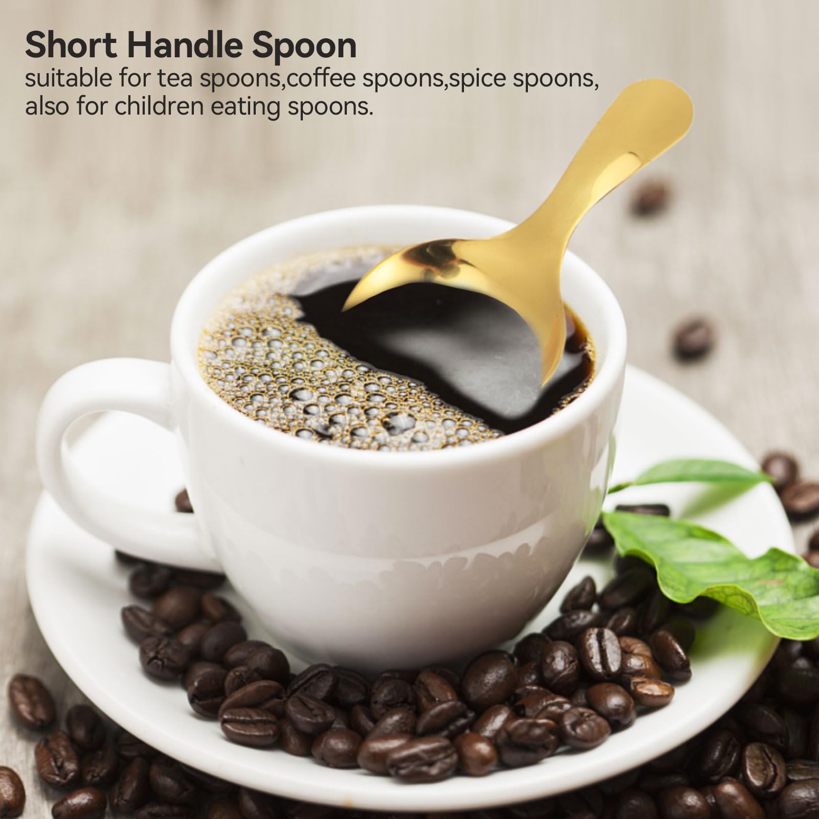 5Pcs Mini Scoop For Canisters, Gold Mini Spoon Candy Scoops Stainless Steel Short Handle Spoon Salt Spoons Condiments Spoon Dess
