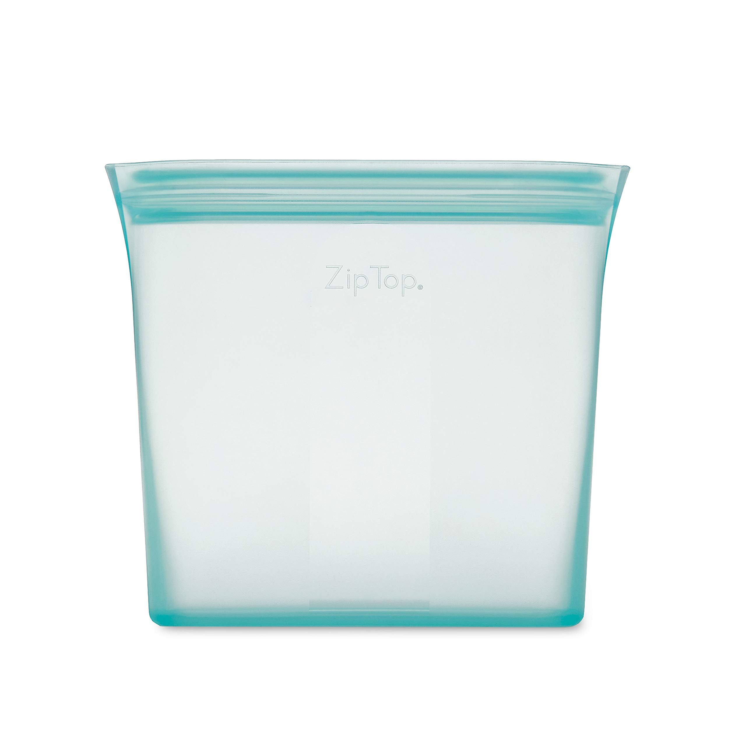 Zip Top Reusable Food Storage Bags | Sandwich Bag [Teal] | Silicone Meal Prep Container | Microwave, Dishwasher And Freezer Safe