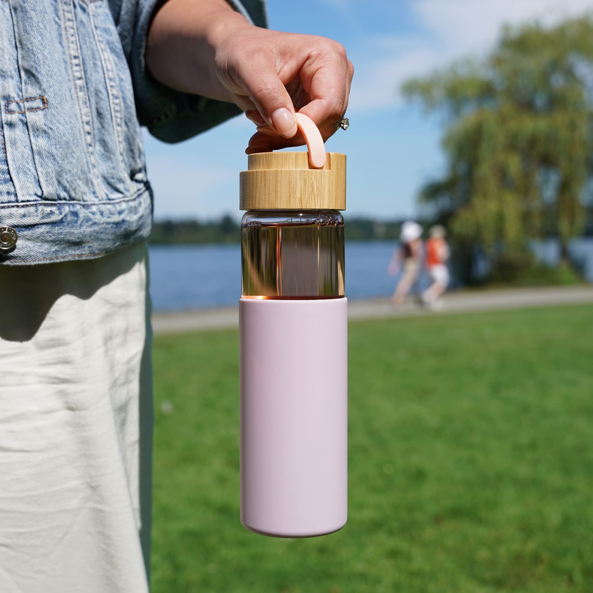 Dana Glass Travel Mug In Lavender By Pinky Up