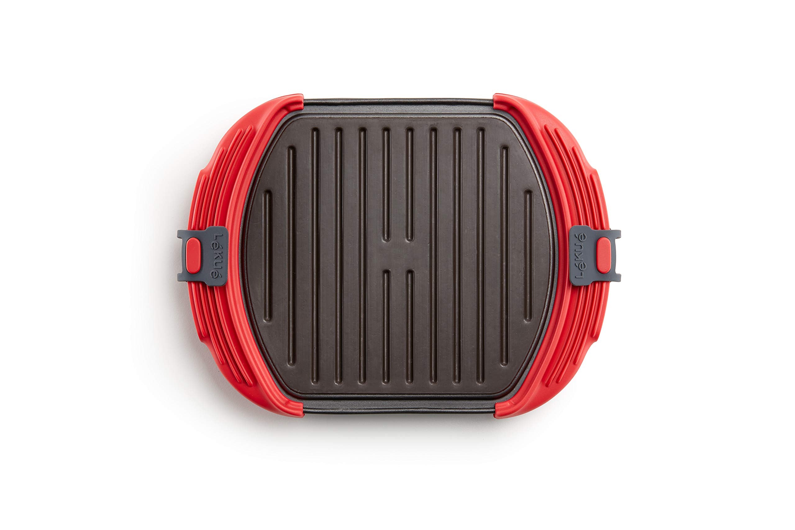 Lekue Xl Microwave Grill, Sandwich Maker, Panini Press, Red