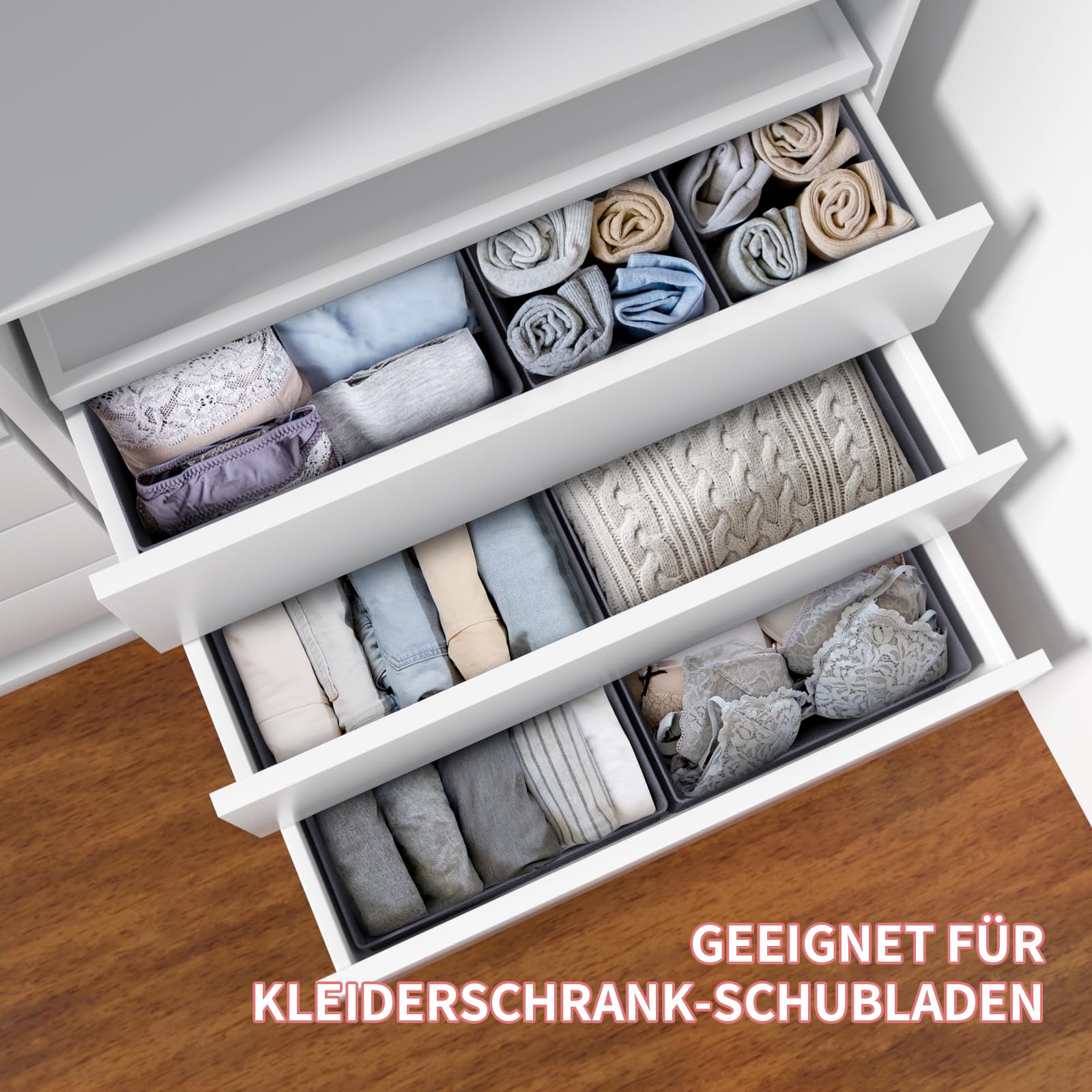 ORLISA14 Pack Drawer Organizer for Clothes Dresser Organizer for Nursery-Perfect Baby Cloth Organizer and Storage & General Nurs