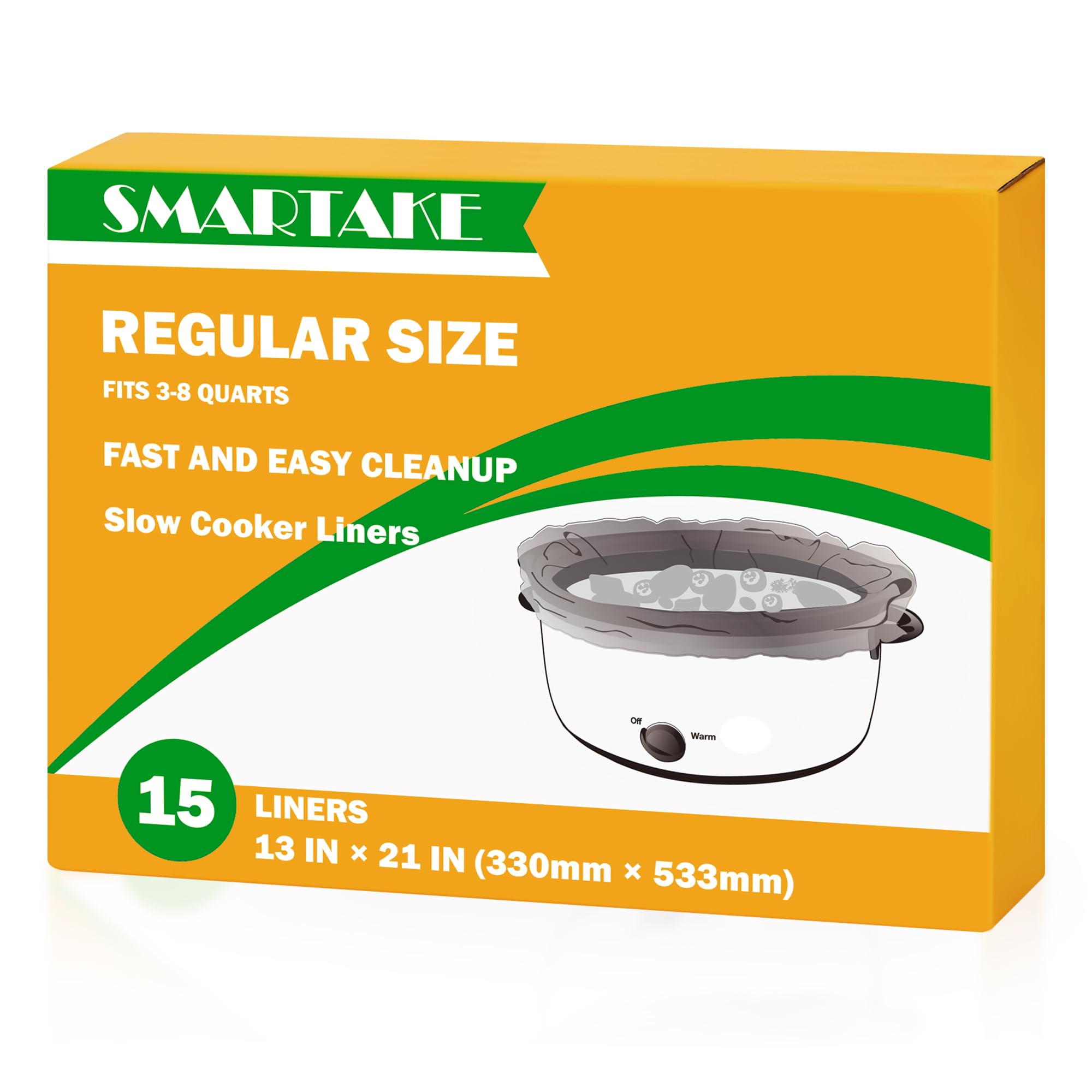 Smartake Slow Cooker Liners, Crockpot Liner 13''X 21'' Crockpot Liners Disposable Crock Pot Bags, Fit 3Qt To 8Qt For Slow Cooker