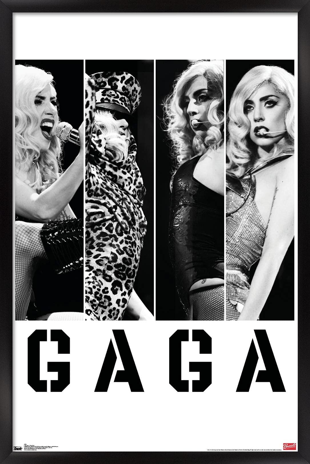 Trends International Lady Gaga - Photo Bars Wall Poster, 22.375'' X 34'', Black Framed Version