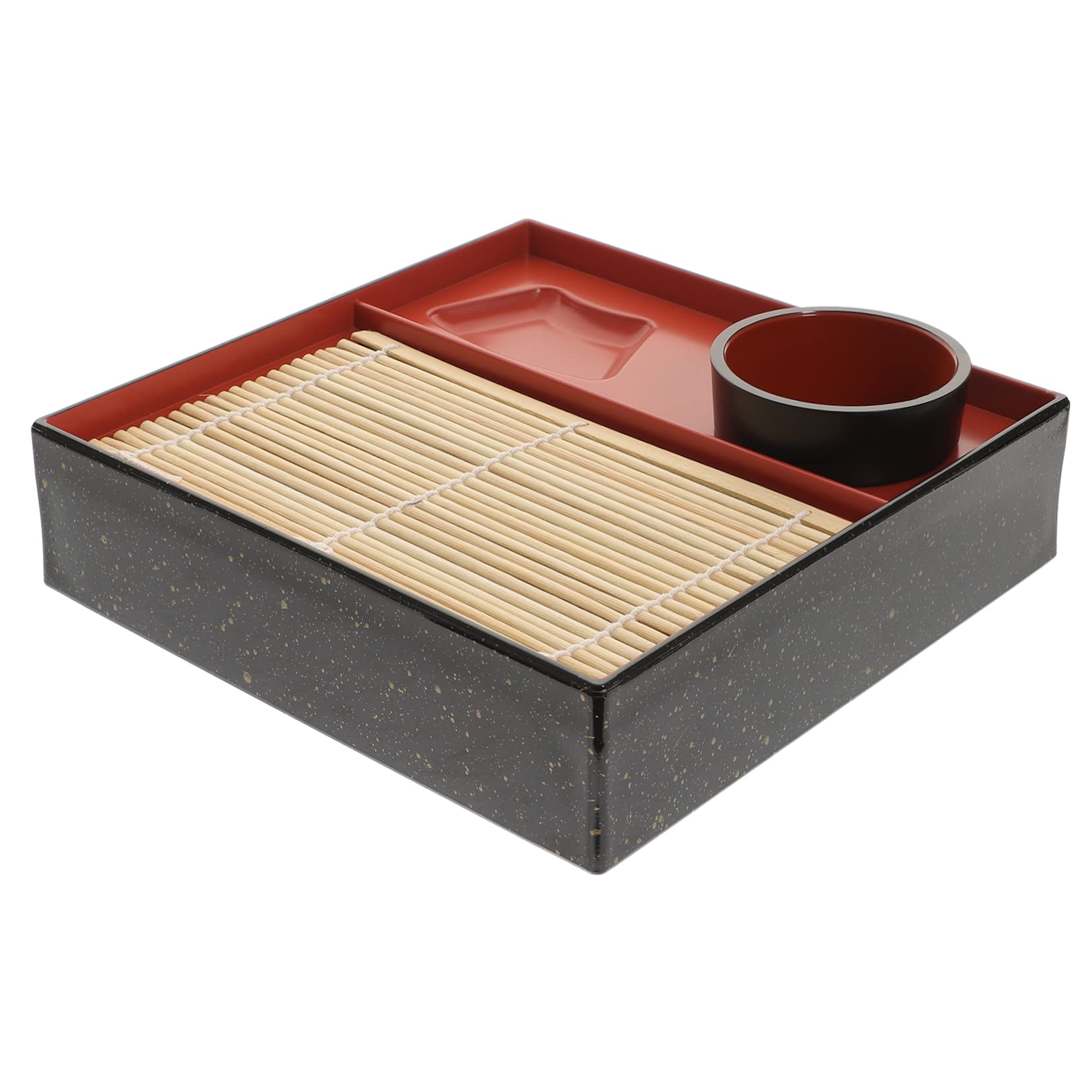 BESTOYARD Japanese Style Cold Noodle Plate Udon Noodles Dish Salad Serving Plate Natural Mat Easy to Clean