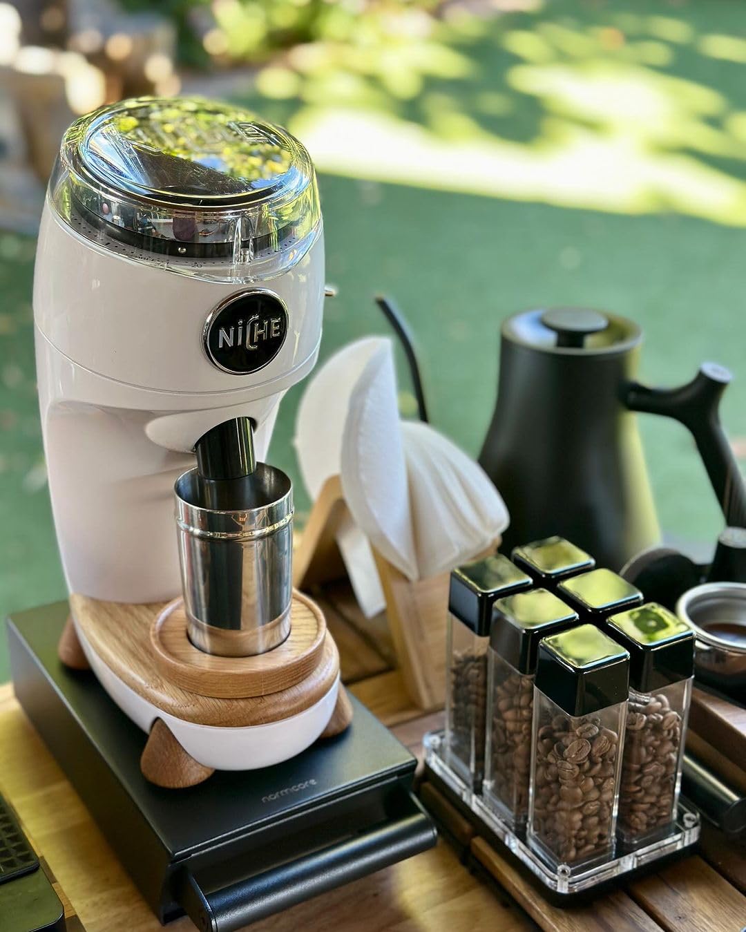 Normcore Espresso Knocker Drawer, Under Grinder Knock-Out Drawer, Coffee Knock Box Drawer With Shock Absorbing Removable Knock B