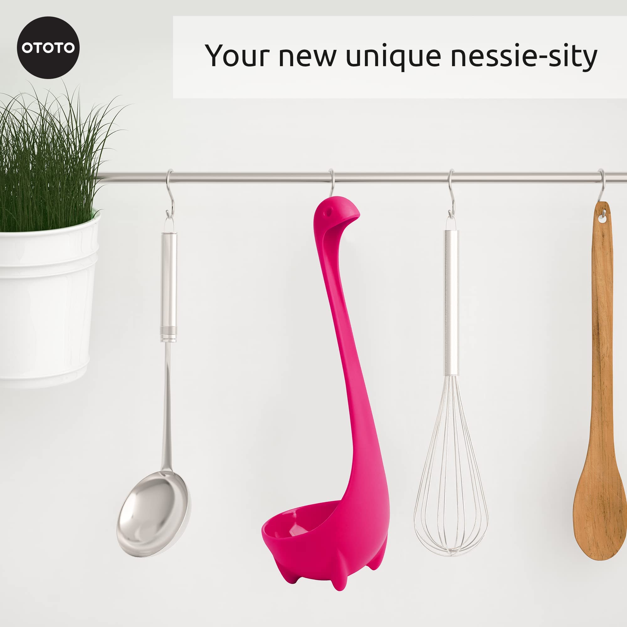 Ototo The Original Nessie Ladle - Soup Ladle, Funny Gadgets, Loch Ness Design, Cooking Gifts For Mom - Cute And Practical Kitche