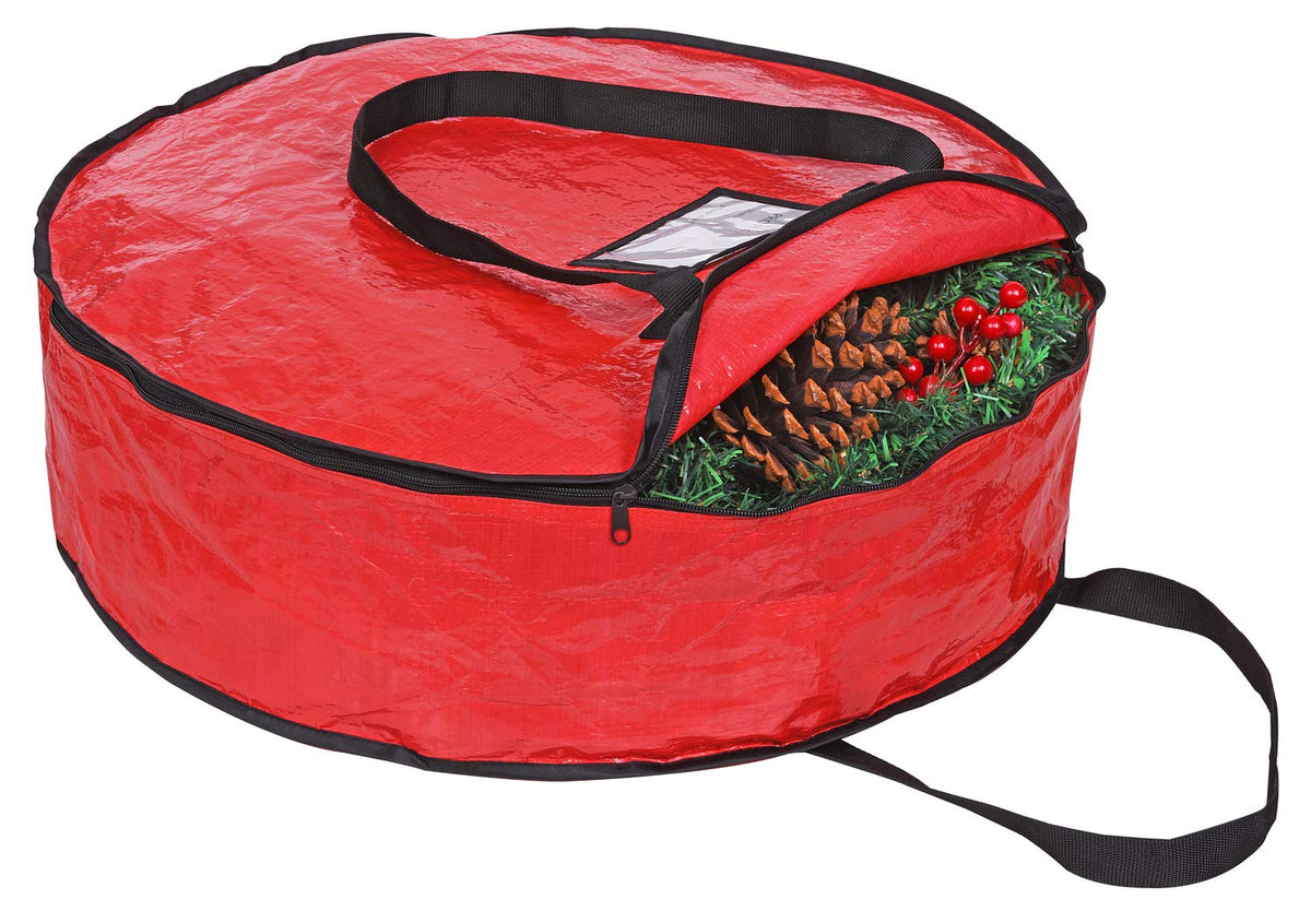 Propik Christmas Wreath Storage Bag 36'' - Garland Holiday Container With Tear Resistant Material - Featuring Heavy Duty Handles