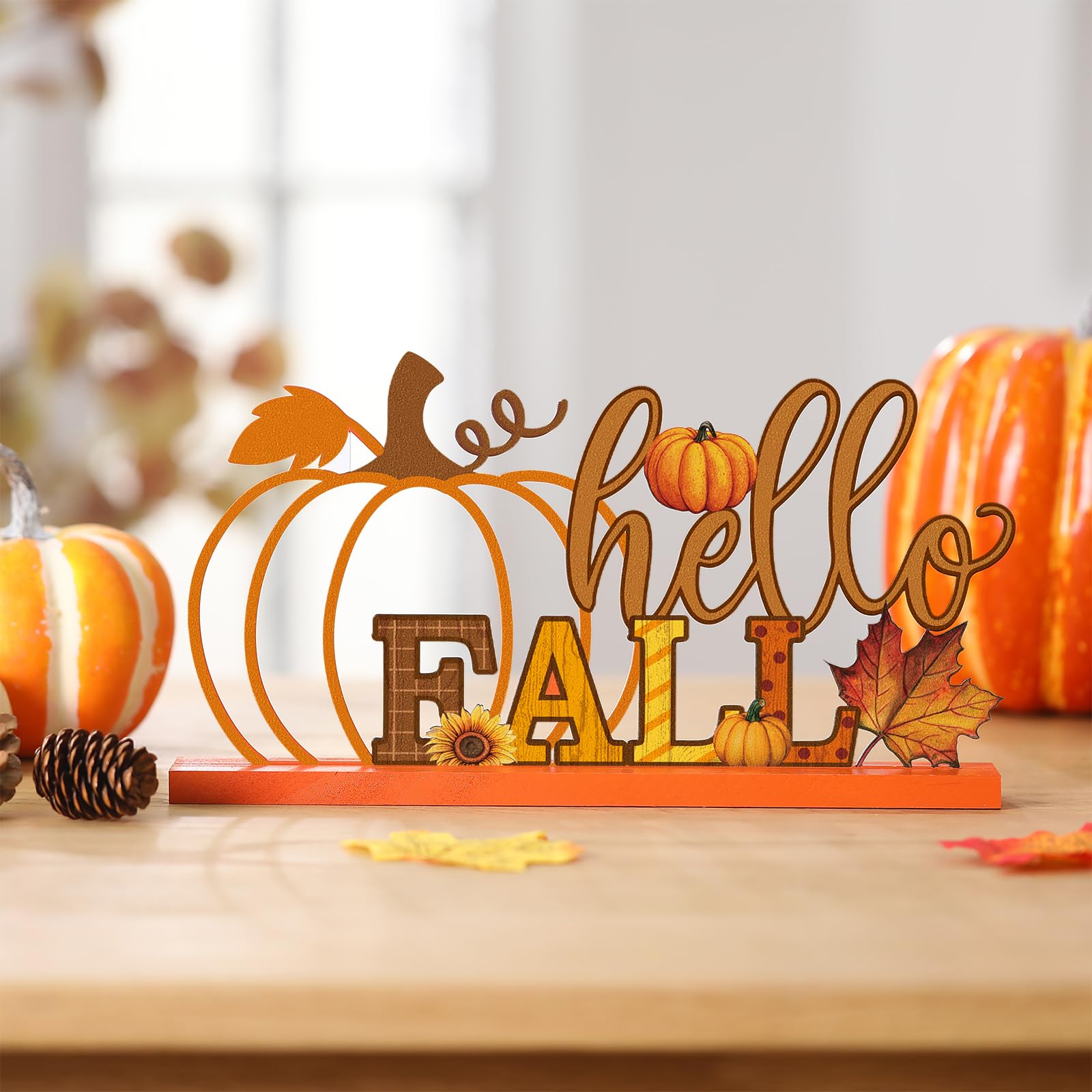 Cinnvoice Table Sign Decoration Farmhouse Table Centerpiece Signs Letter Tiered Tray Decorations for Holiday Kitchen Home Party