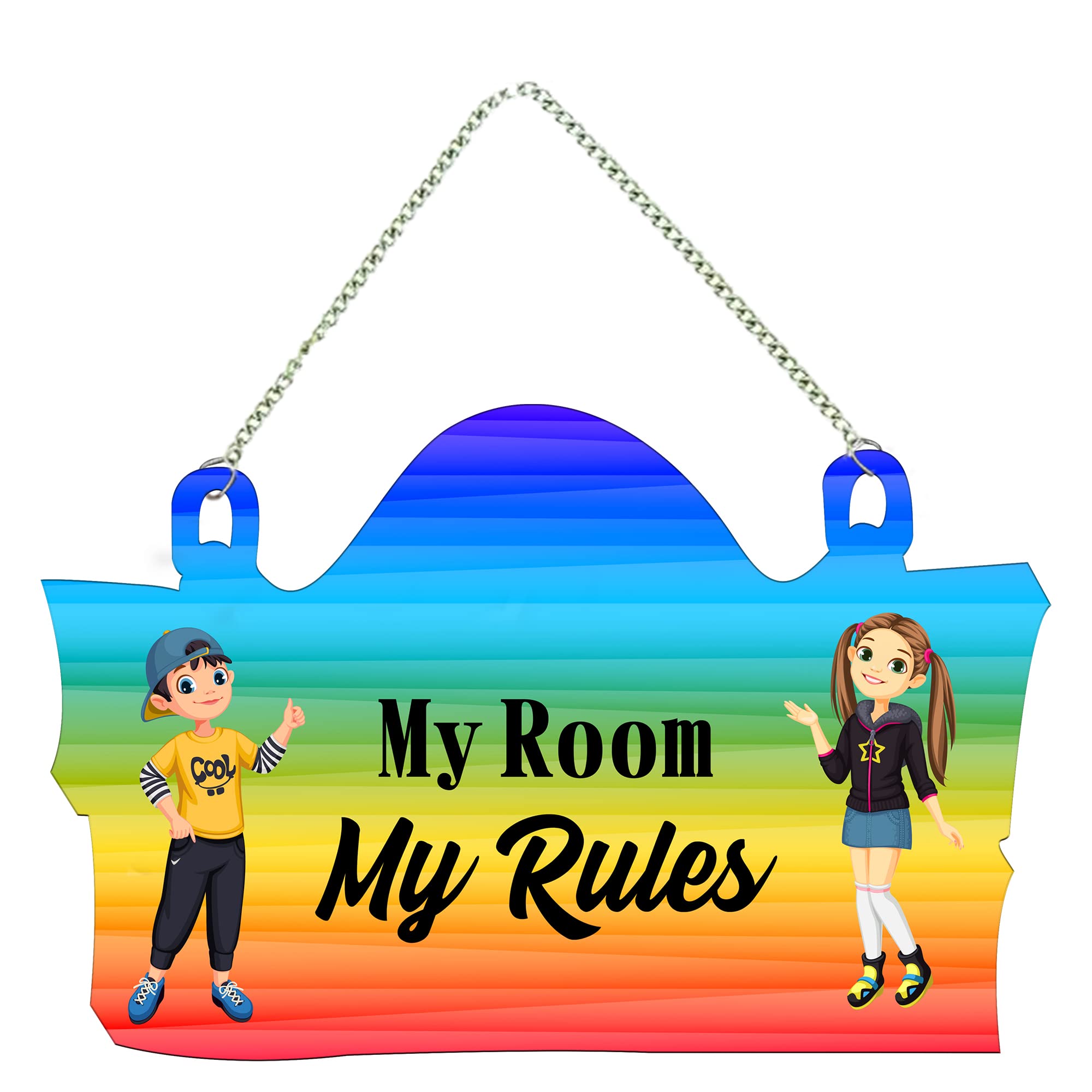 Artvibes Kids Room Quote Wall Hanger for HomeDecor (WH_3710N) multicolor