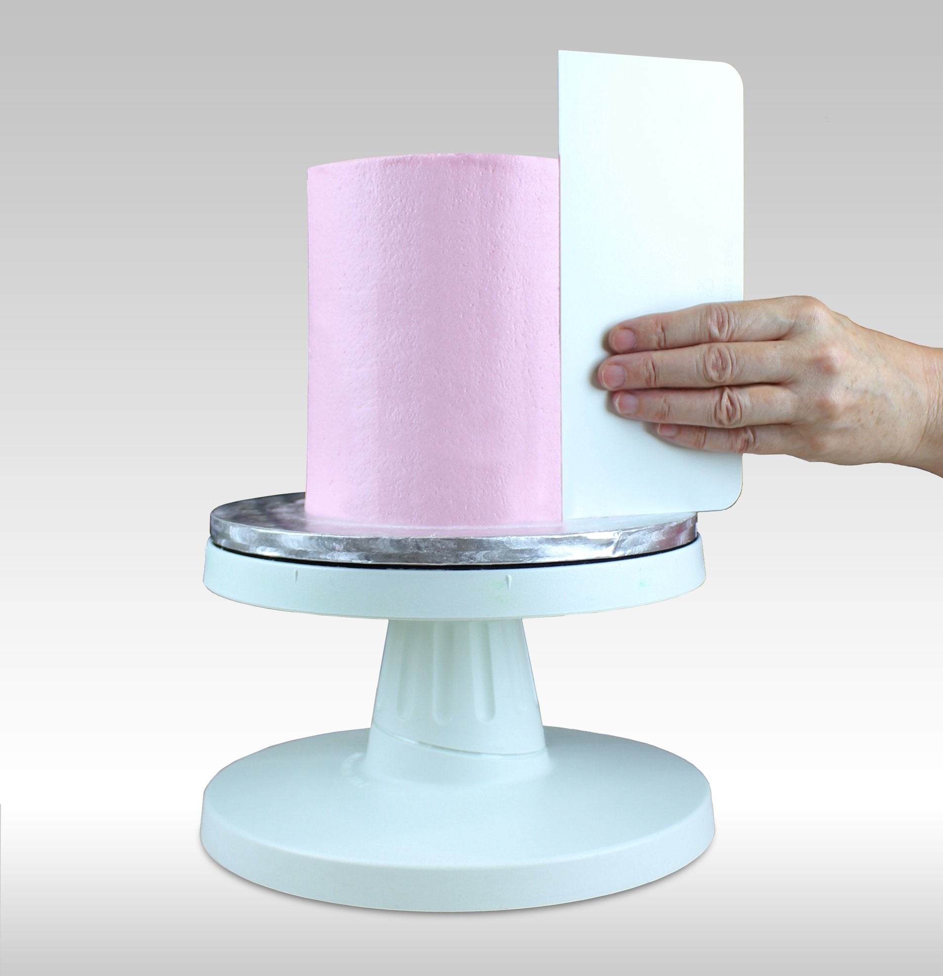 Pme Tall Cake Plain Edge Plastic Side Scraper 10 X 9.3 Inces, White, Standard
