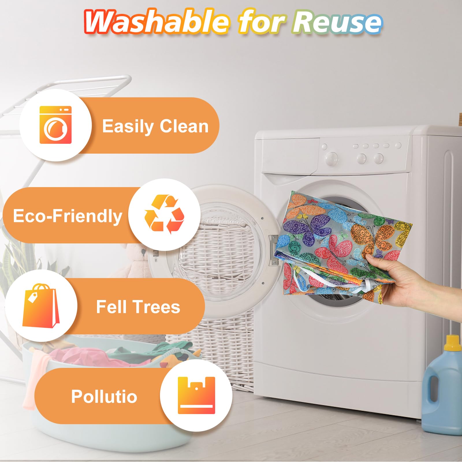 Miahart Reusable Grocery Bags Foldable Groceries Shopping Bags Foldable Cute Tote Bags Fashion Bags Waterproof Nylon Grocery Bag