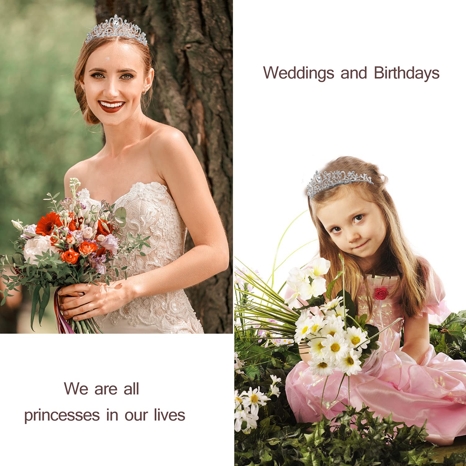 Velscrun Happy Birthday Queen Silver Tiara Crowns For Women, Birthday Blue Sash, Birthday Party Favors Supplies Birthday Gift Fo