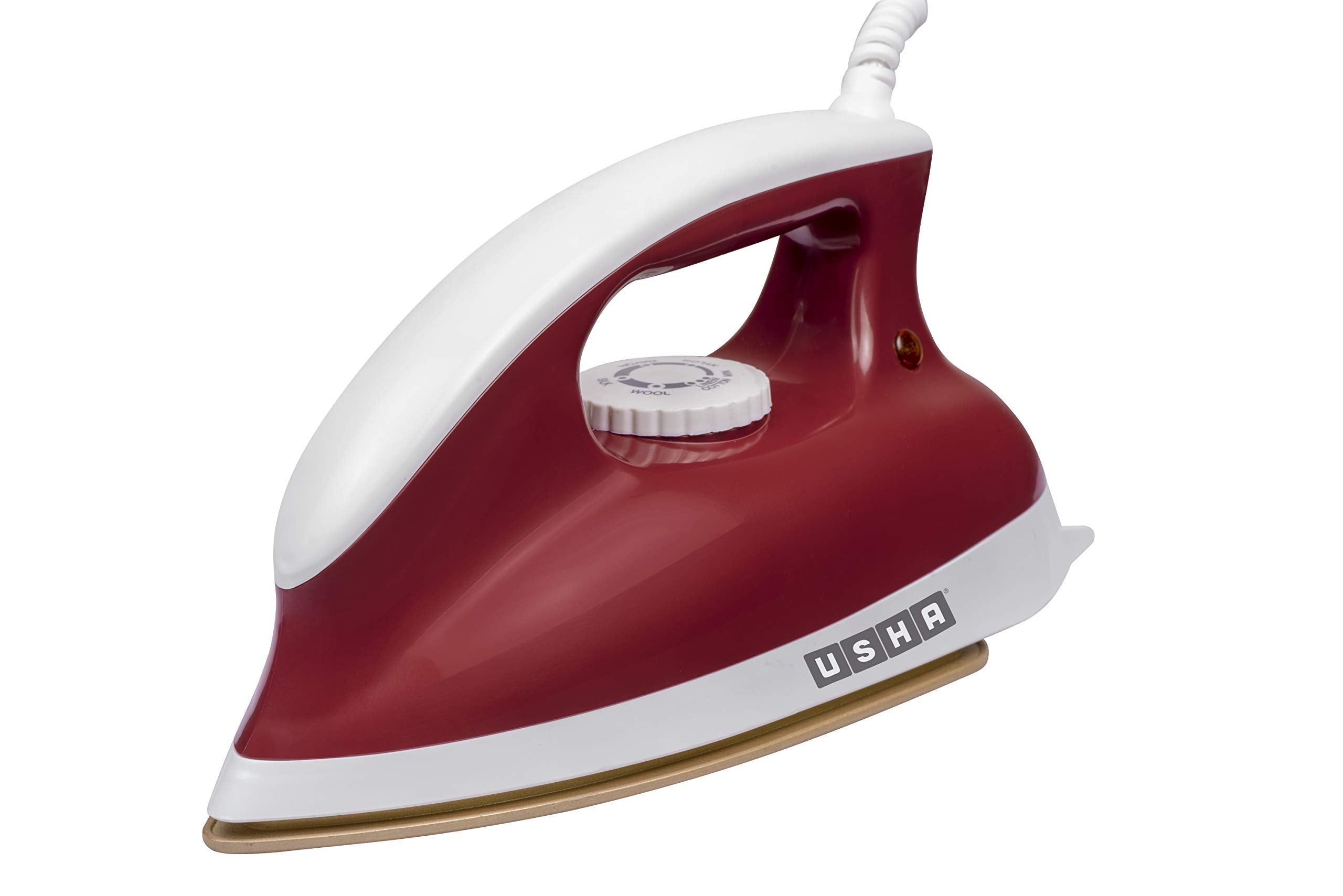 Usha Goliath 1200Watt Dry Iron With 1.8M Long Swivel Cord | Double Coat Golden Non Stick Soleplate For Longer Durability | 360 S