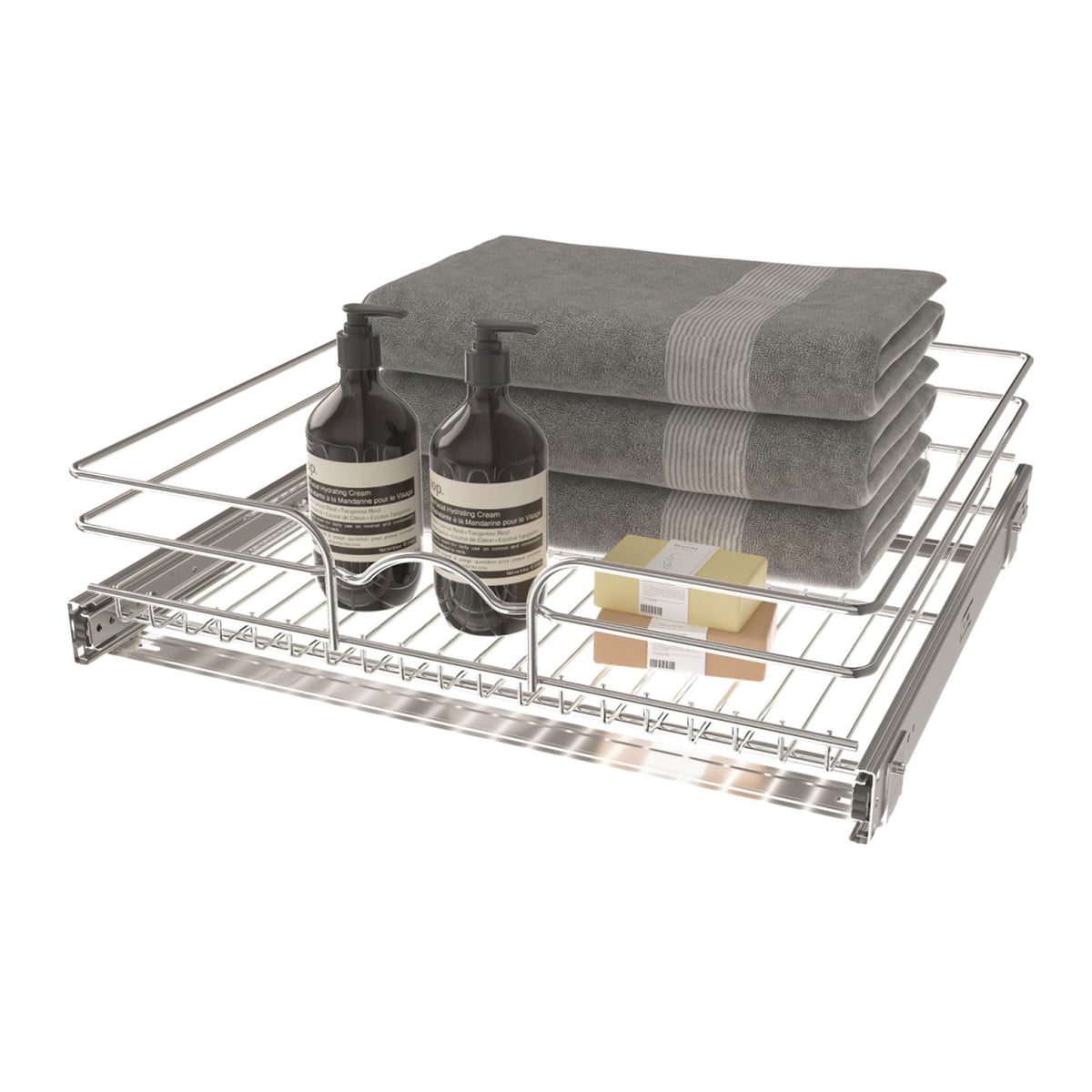Rev-A-Shelf Kitchen Cabinet Pullout Shelf And Drawer Organizer Slide Out Pantry Storage Basket In Multiple Sizes, 21 X 20 In, 5W