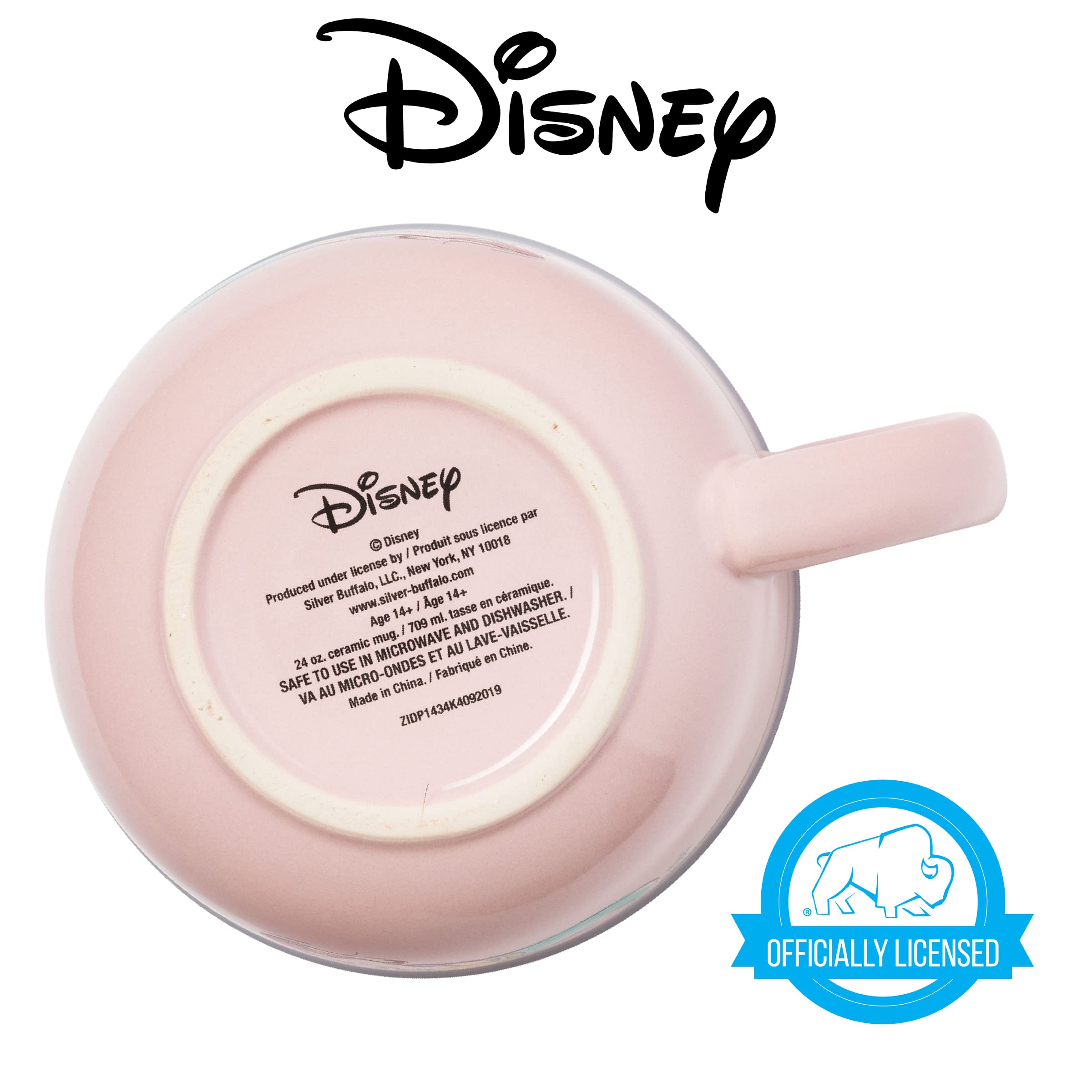 Silver Buffalo Disney Princess Little Mermaid Aspiring Mermaid Ceramic Soup Mug with Vented Plastic Lid, 24 Ounces