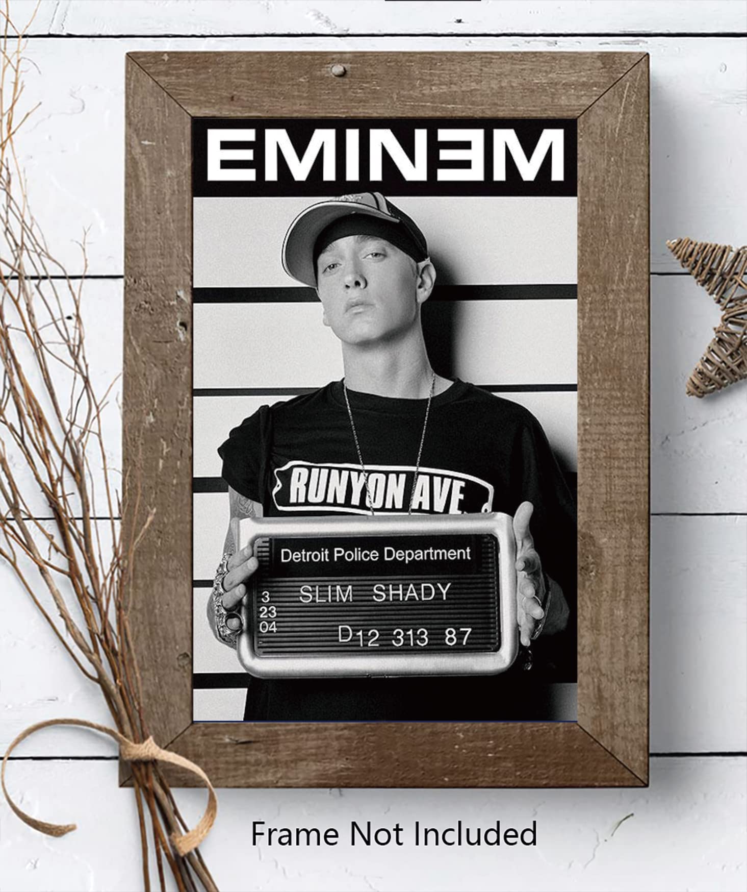 FatCat Wall Graphics Eminem (Mugshot) Poster Frameless Gift 12 x 18 inch(30cm x 46cm)-S-193
