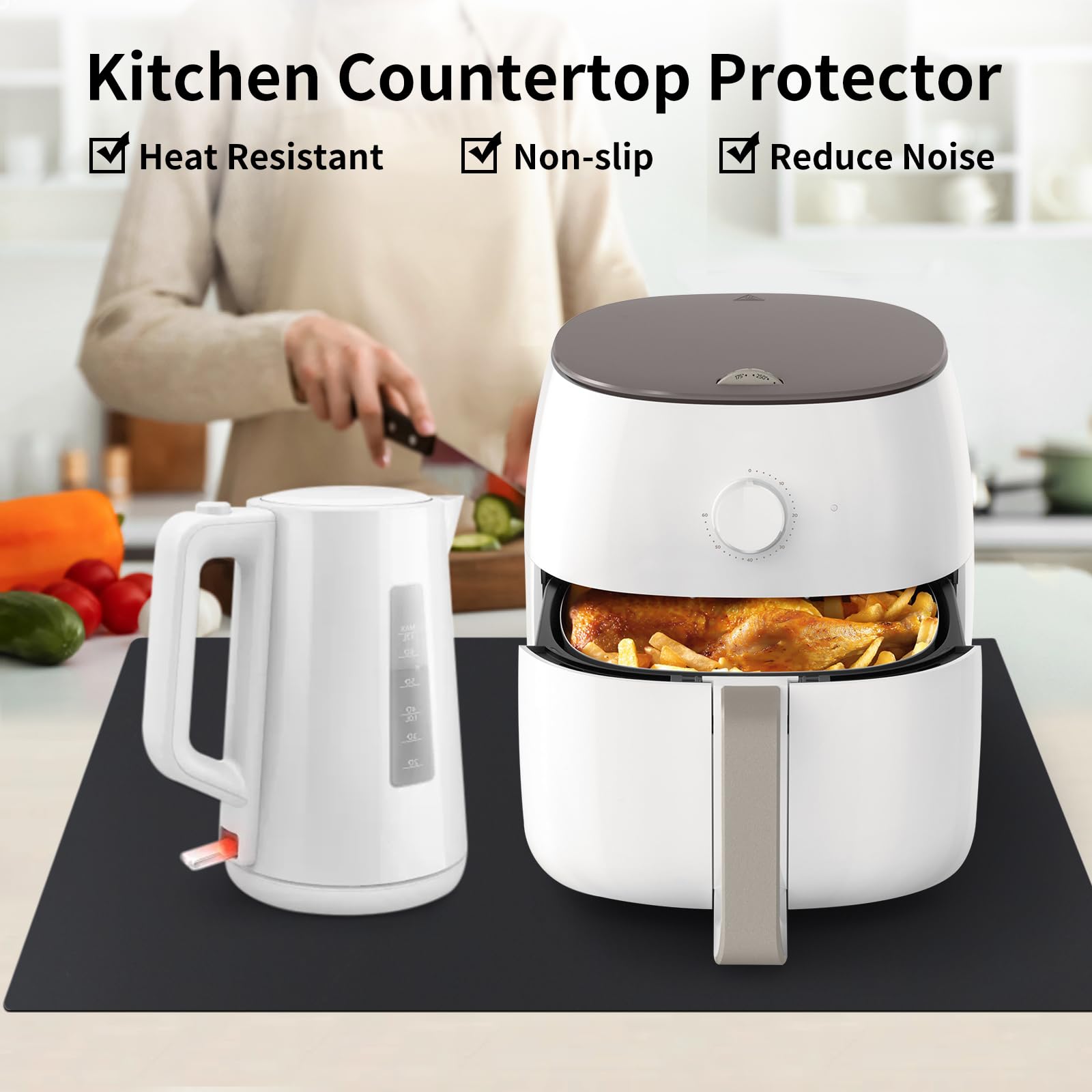 Silicone Mats For Kitchen Counter Thicker Extra Large Heat Resistant Mats Countertop Protector Liners For Bottom Of Oven Air Fry