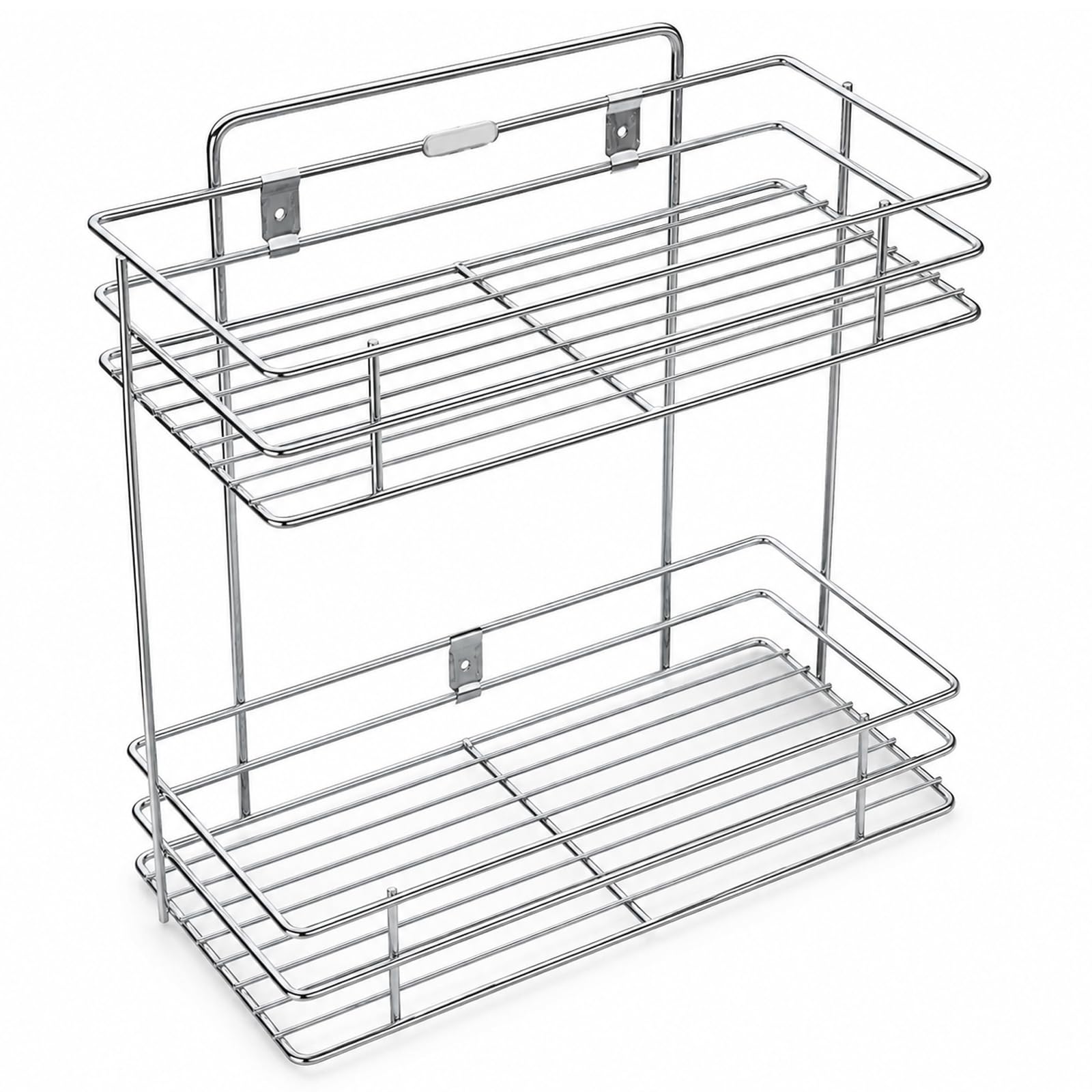 Pyu Enjoy Shopping P Yu Stainless Steel 2 Layer Wall Mount Kitchen Spice Rack, Kitchen Organizer, Bathroom Shelves And Racks