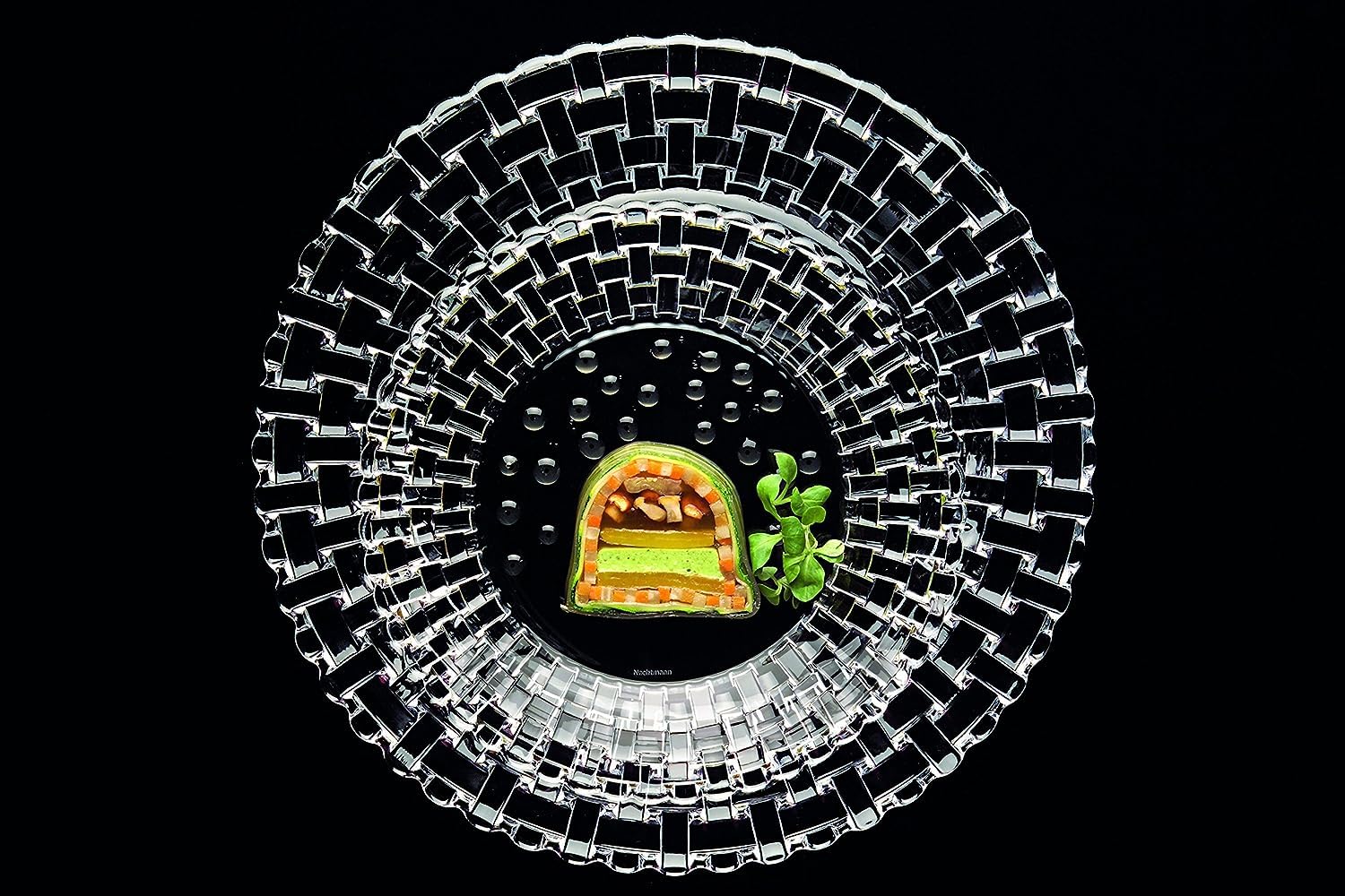 Nachtmann Bossa Nova Collection Set of 2 Dinner plates  Crystal Glass Salad  Pasta  and Appetizer Plates 10.5 Inch Clear Dinnerware  Dishwasher Safe