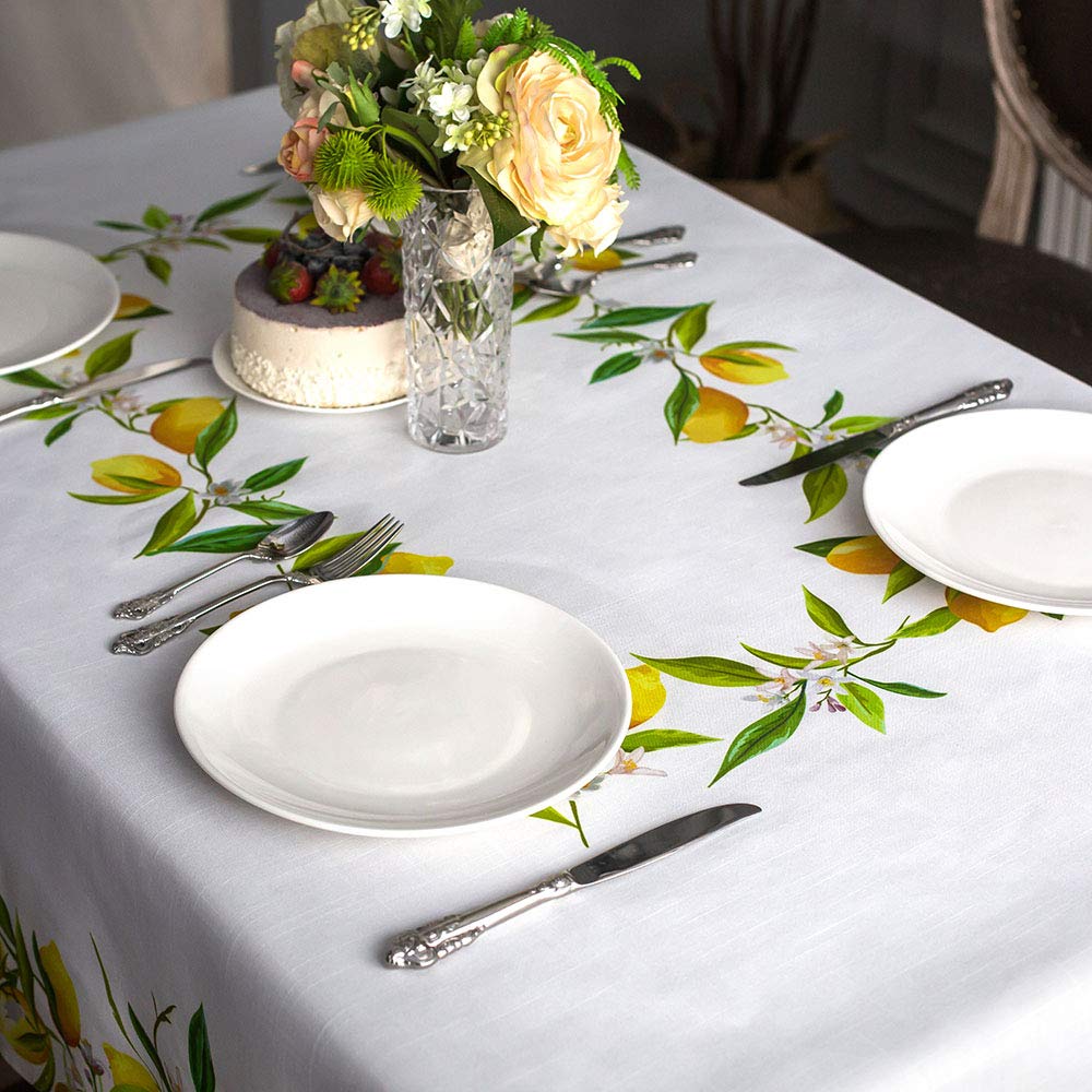 Artable Rectangle Spring Tablecloth Printed Flower Grass And Vintage Floral Patterns Table Cloth For Easter Table Runner Picnic