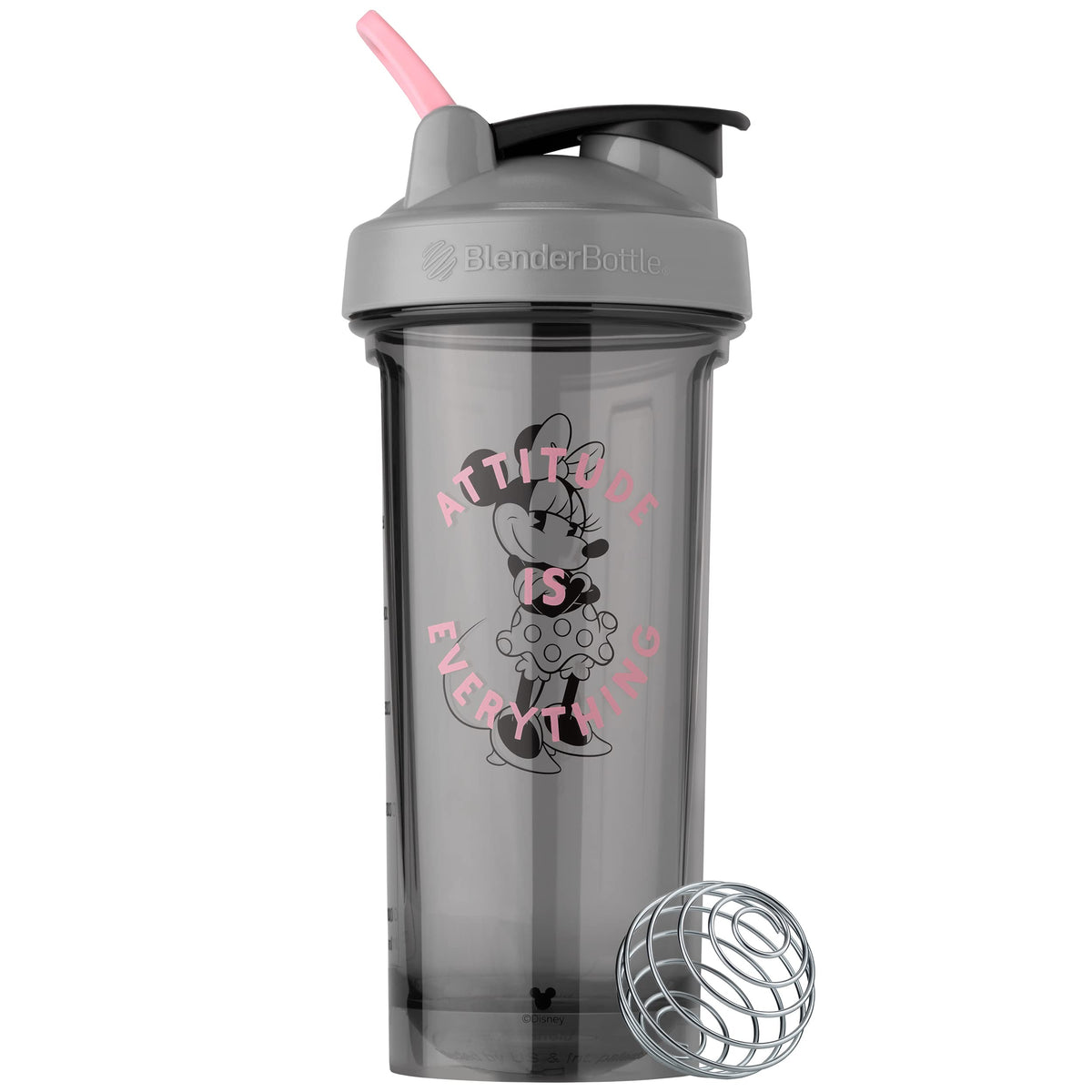 Blenderbottle Mickey & Friends Shaker Bottle Pro Series, Perfect For Protein Shakes And Pre Workout, 28-Ounce, Attitude Is Every
