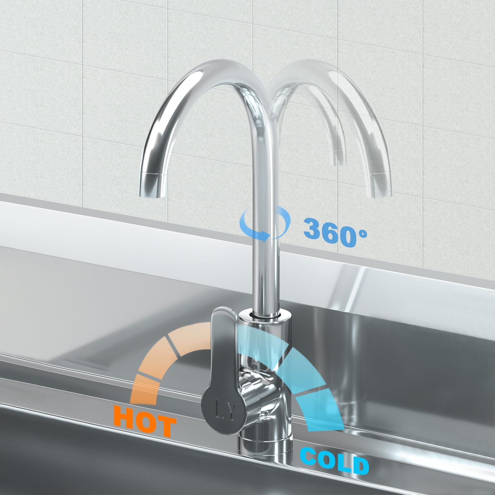 Purezmmoto Utility Sink Freestanding Single Bowl Laundry Sink With Hot And Cold Water Plumbing Workbench & Storage Stainless Ste