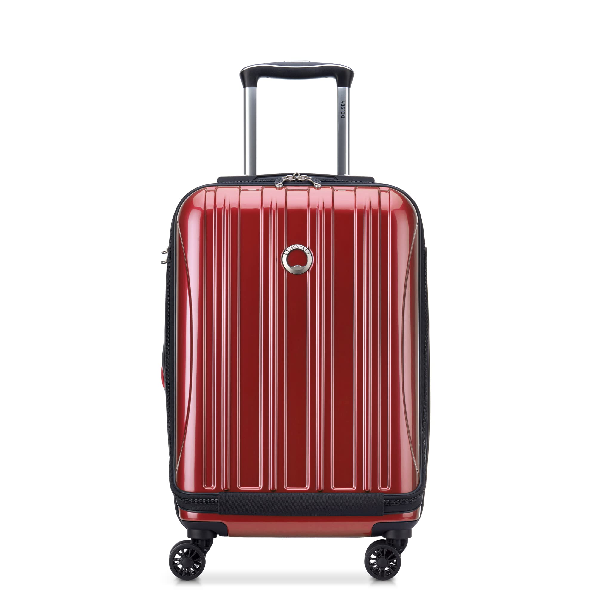 Delsey Paris Helium Aero Hardside Expandable Luggage With Spinner Wheels, Brick Red, Carry-On 19 Inch