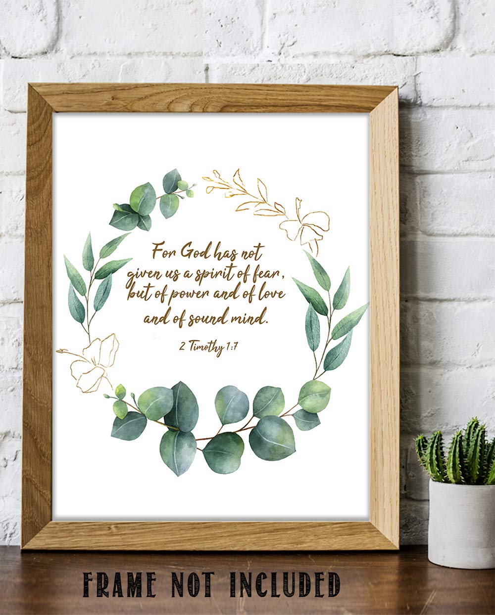 Tj Originals - For God Has Not Given , The Lord Stood With Me , 2 Timothy , Christian Bible Quote , Bible Verse Wall Print , Unf