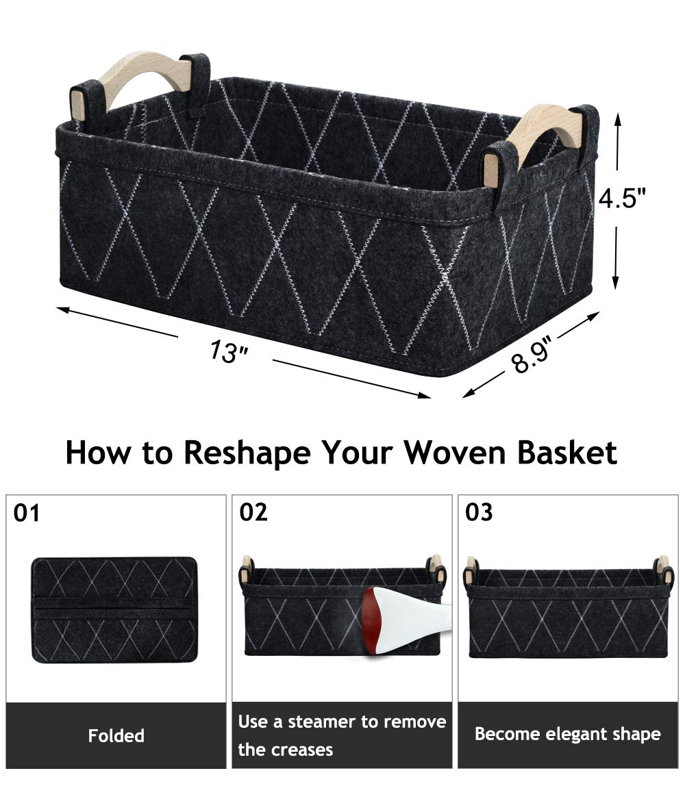 Small Baskets Collapsible Storage Bin Fabric Organizer for Shelves Underwear Socks Bra Towel Toiletry Baby Products Empty Gift Basket