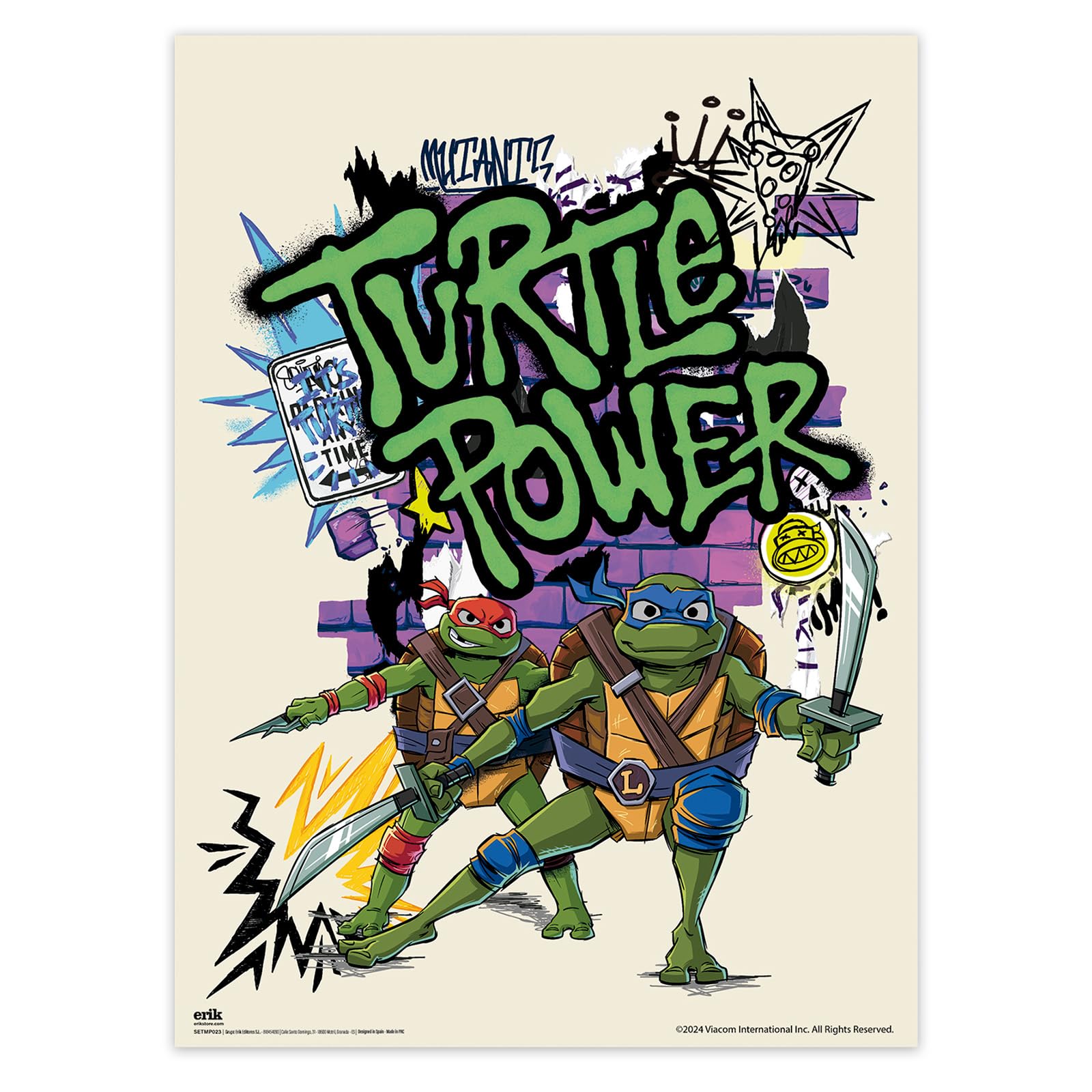 Grupo Erik Poster - Teenage Mutant Ninja Turtles - Set Of 2 Mini Posters 15 X 20.5 Inches / 38 X 52 Cm - Art Poster Shipped Roll