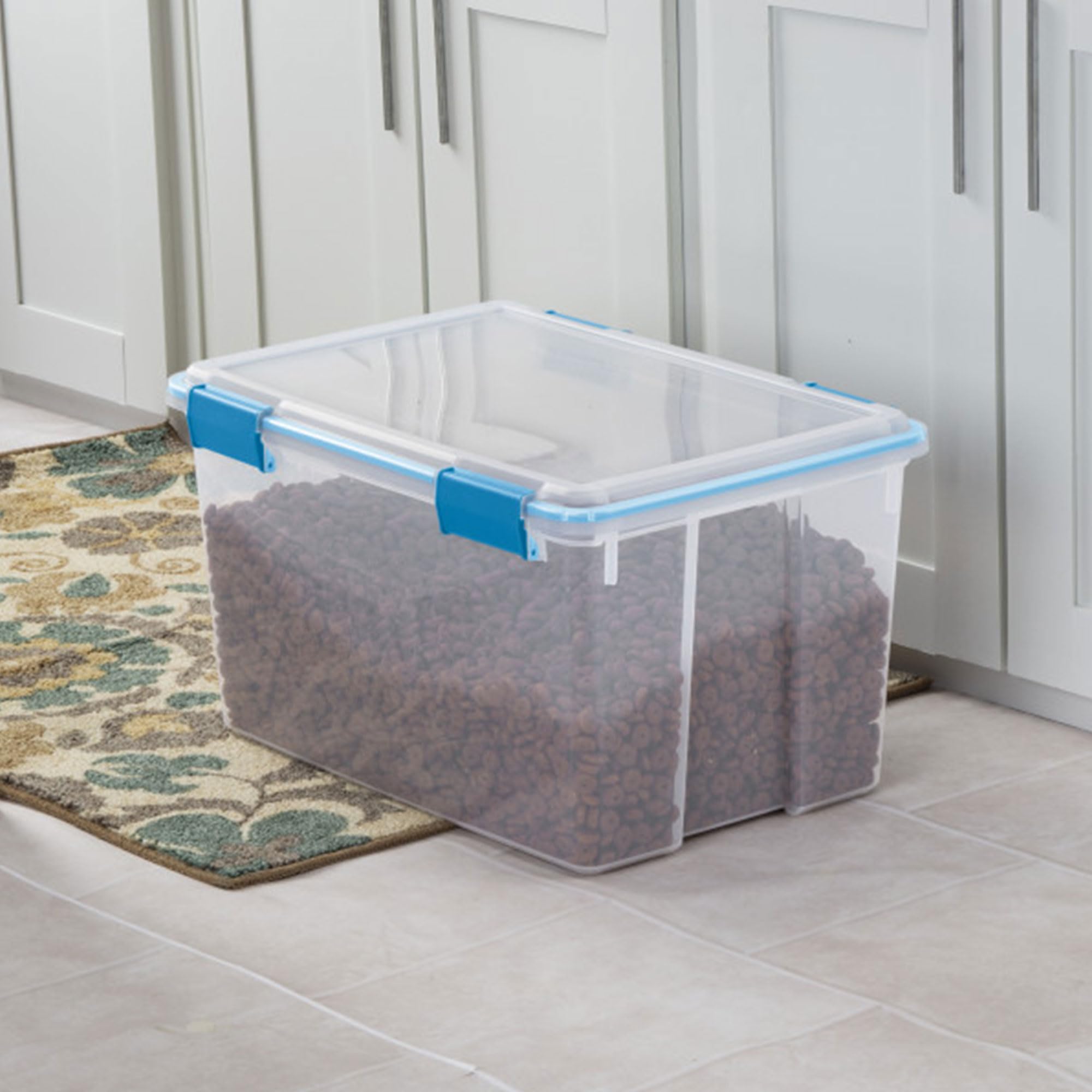 Sterilite 12-Pack Gasket Box, Plastic Storage Bins With Latching Lids, 54 Quart