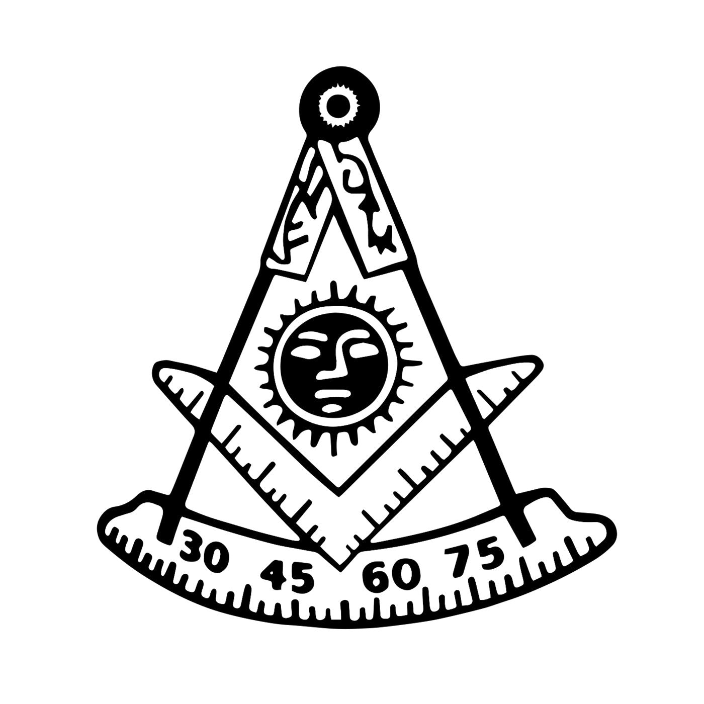 Past Master With Square & Protractor Masonic Cooking Kitchen Apron - [Navy]