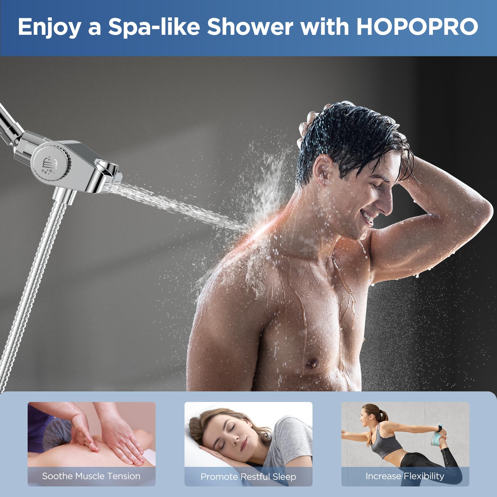 Filtered Shower Head With Handheld Combo, High Pressure Shower Filter For Healthier Hair & Skin, Upgrade Shower Head Holder With
